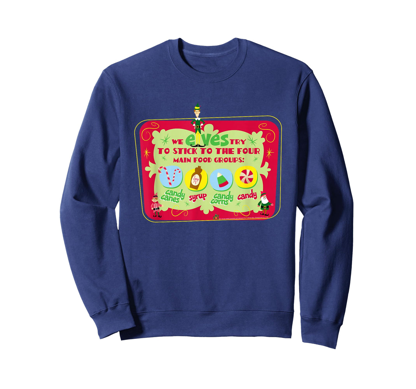 Elf Movie Stick to the 4 Main Food Groups T-Shirt