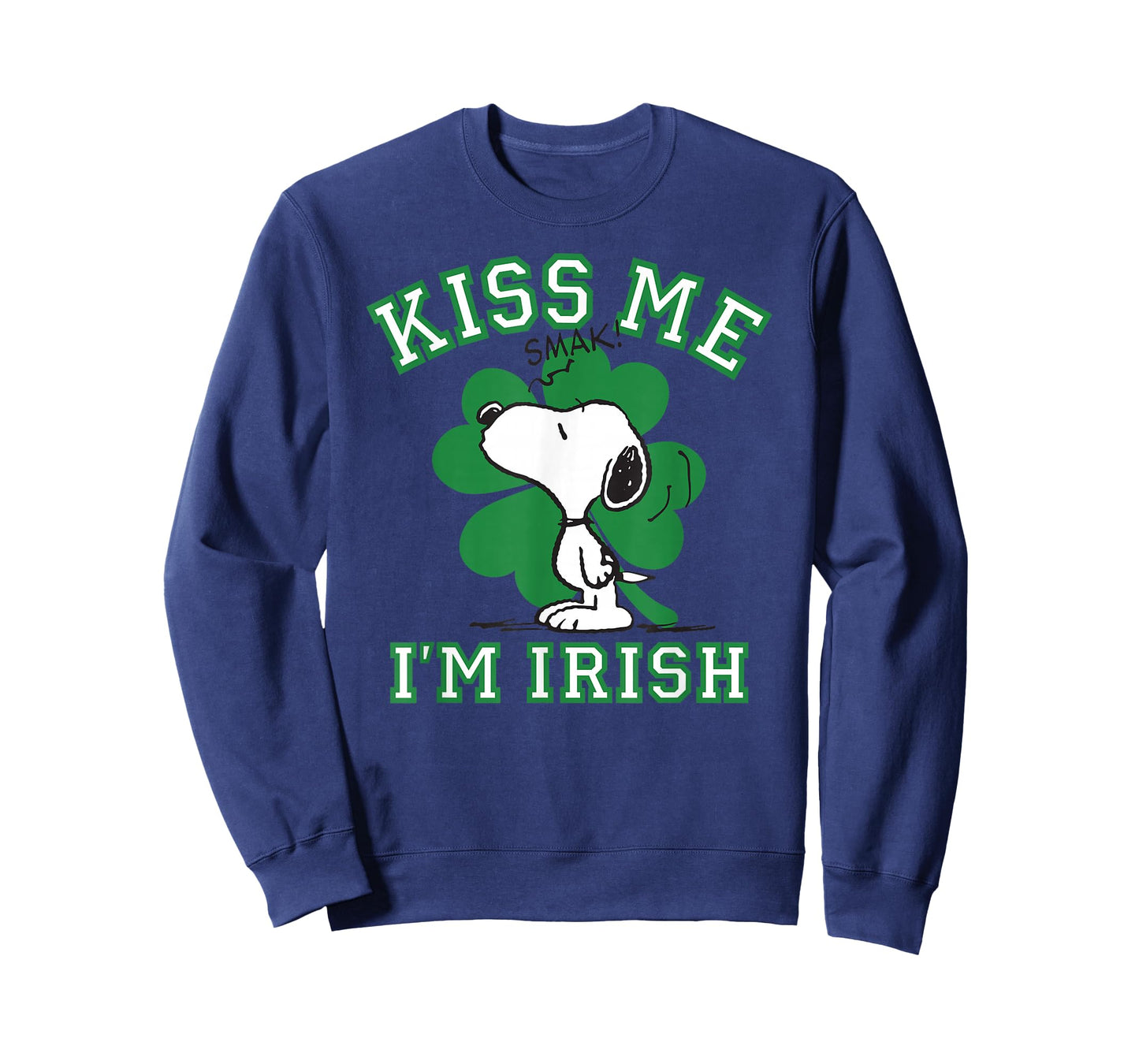 Peanuts Snoopy Kiss Me I'm Irish Clover T-Shirt