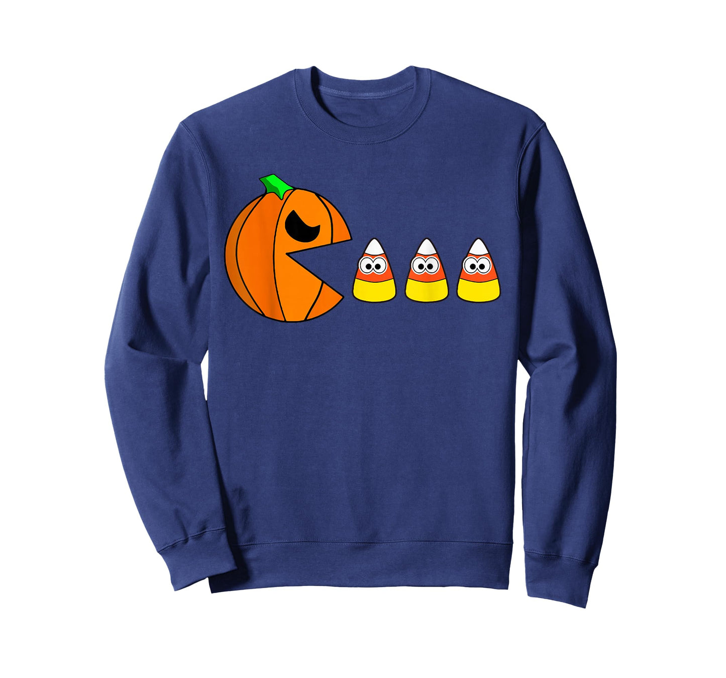 Funny Halloween Pumpkin Eating Candy Corn Gamer Boy Girl Kid T-Shirt