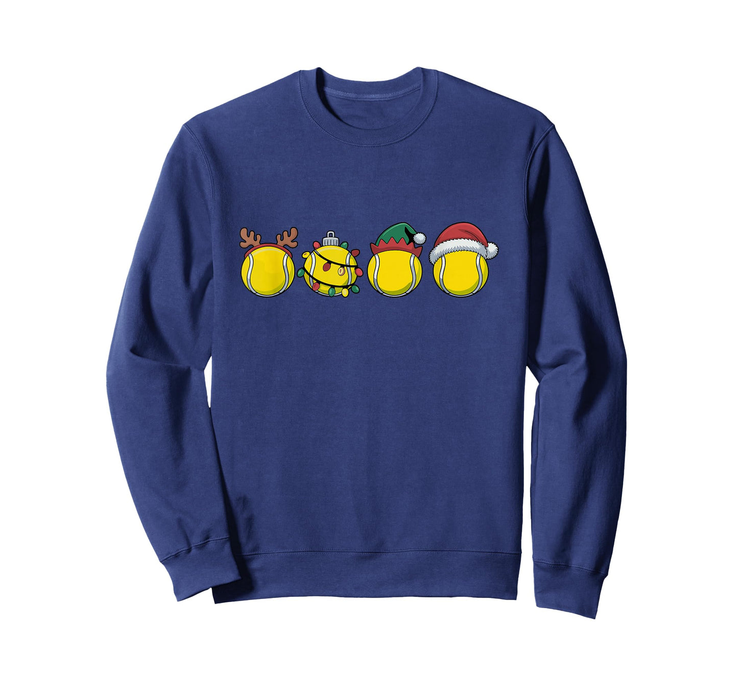 Santa Tennis Ball Christmas Tennis Lover Tennis Player Xmas T-Shirt