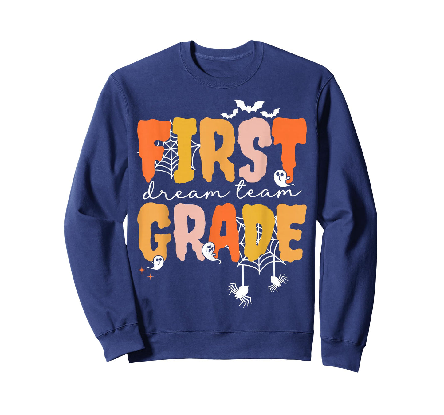 First Grade Dream Retro Team Fall Halloween Spooky Teachers T-Shirt