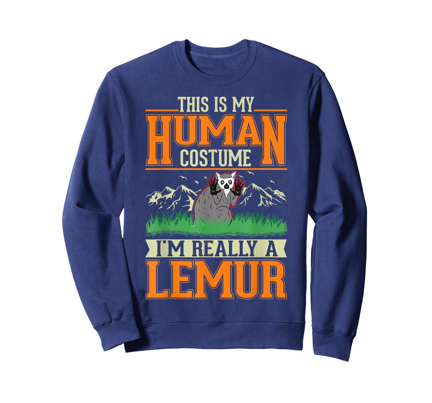 Lemur Human Costume Halloween Lemur T-Shirt