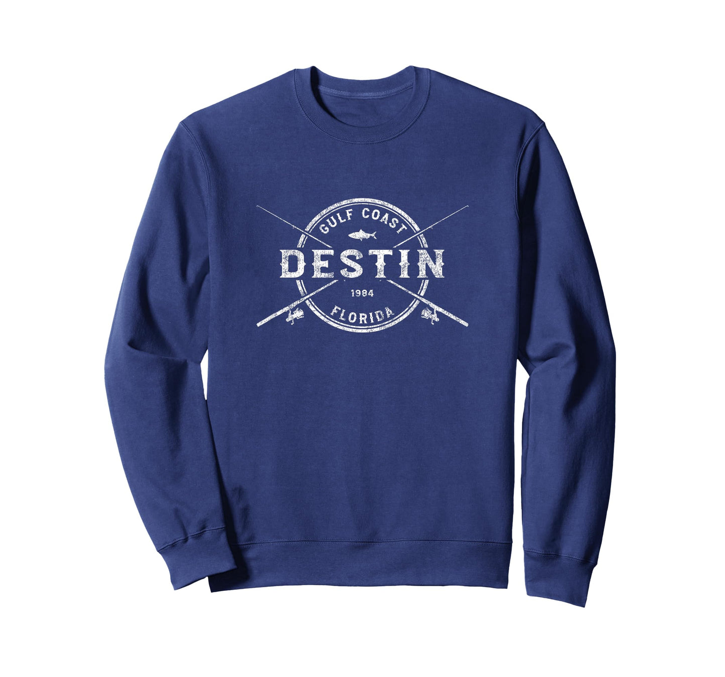 Destin FL Vintage Crossed Fishing Rods T-Shirt