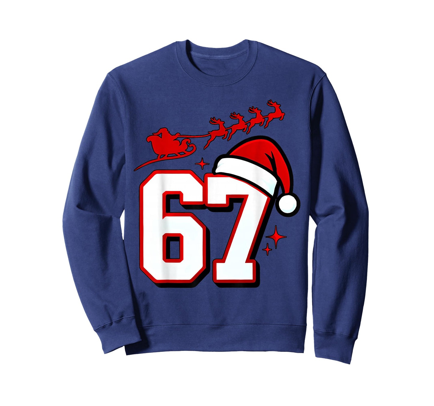 Funny Six Seven 67 Meme 6 7 Elf Santa Christmas Pajamas Kids T-Shirt