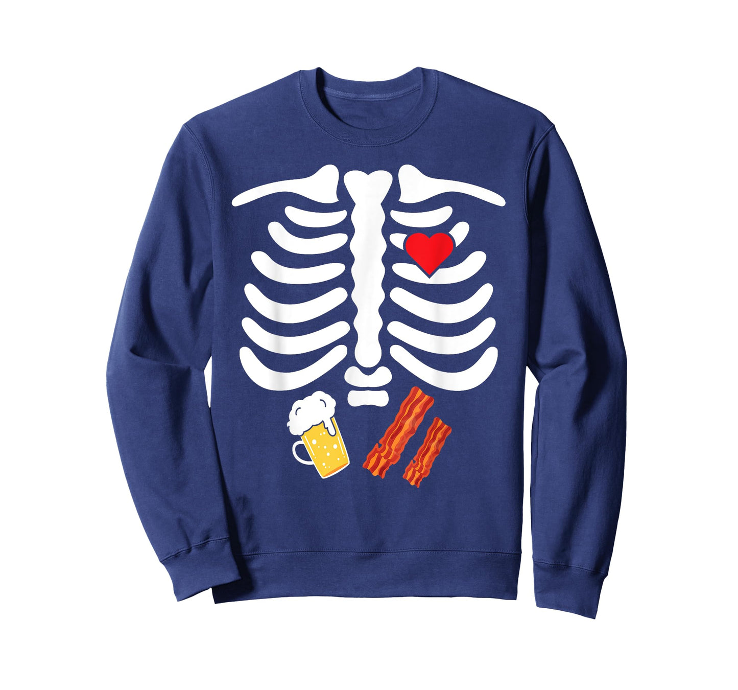 Halloween Skeleton Junk Food Belly Bacon Beer T Shirt