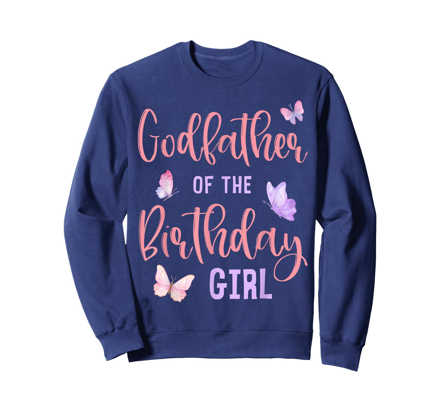 Godfather of Birthday Girl Butterfly Party Matching Family T-Shirt
