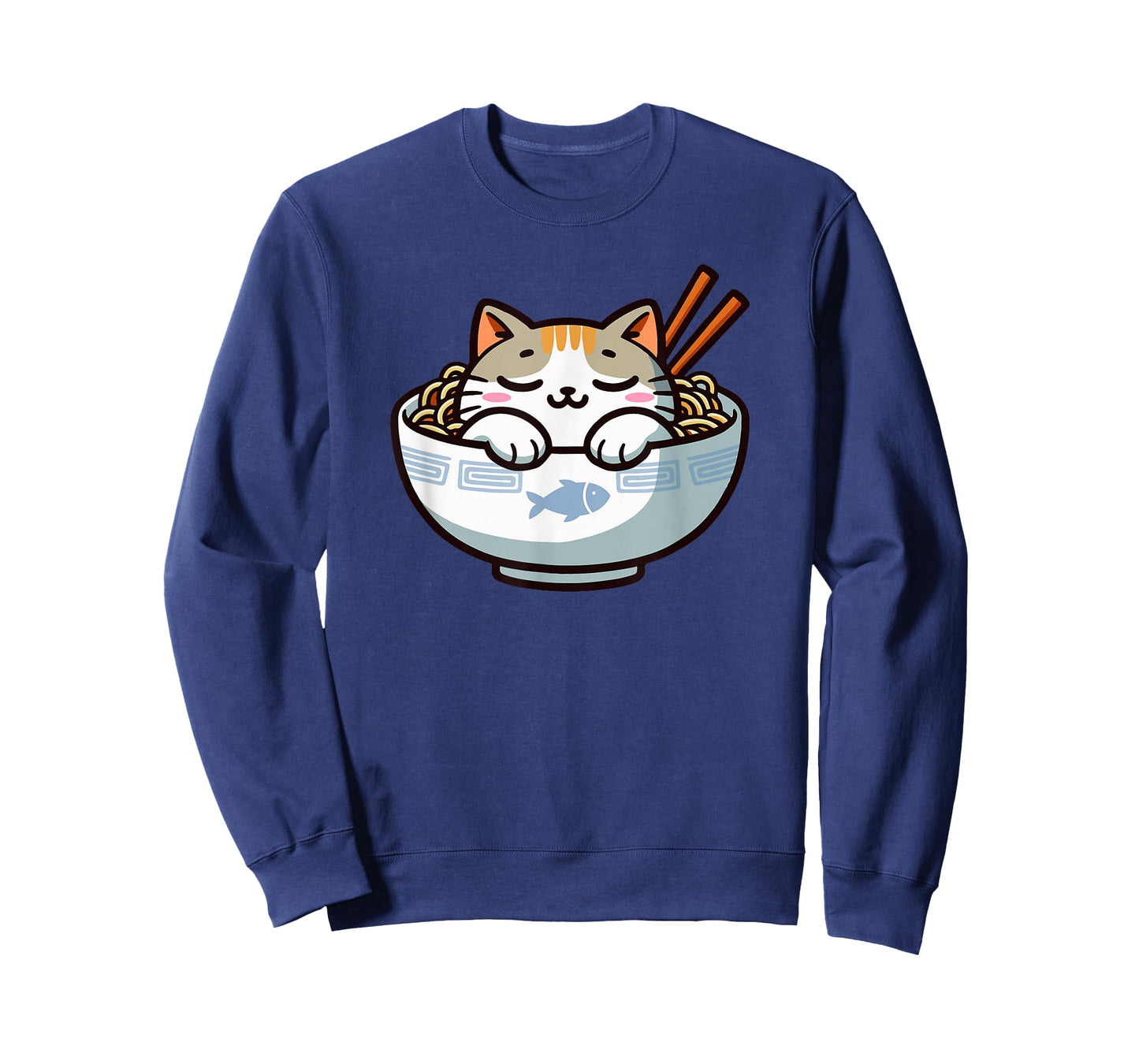 Cute Anime Merch Cat Design Japanese Ramen Noodle Clothes- T-Shirt