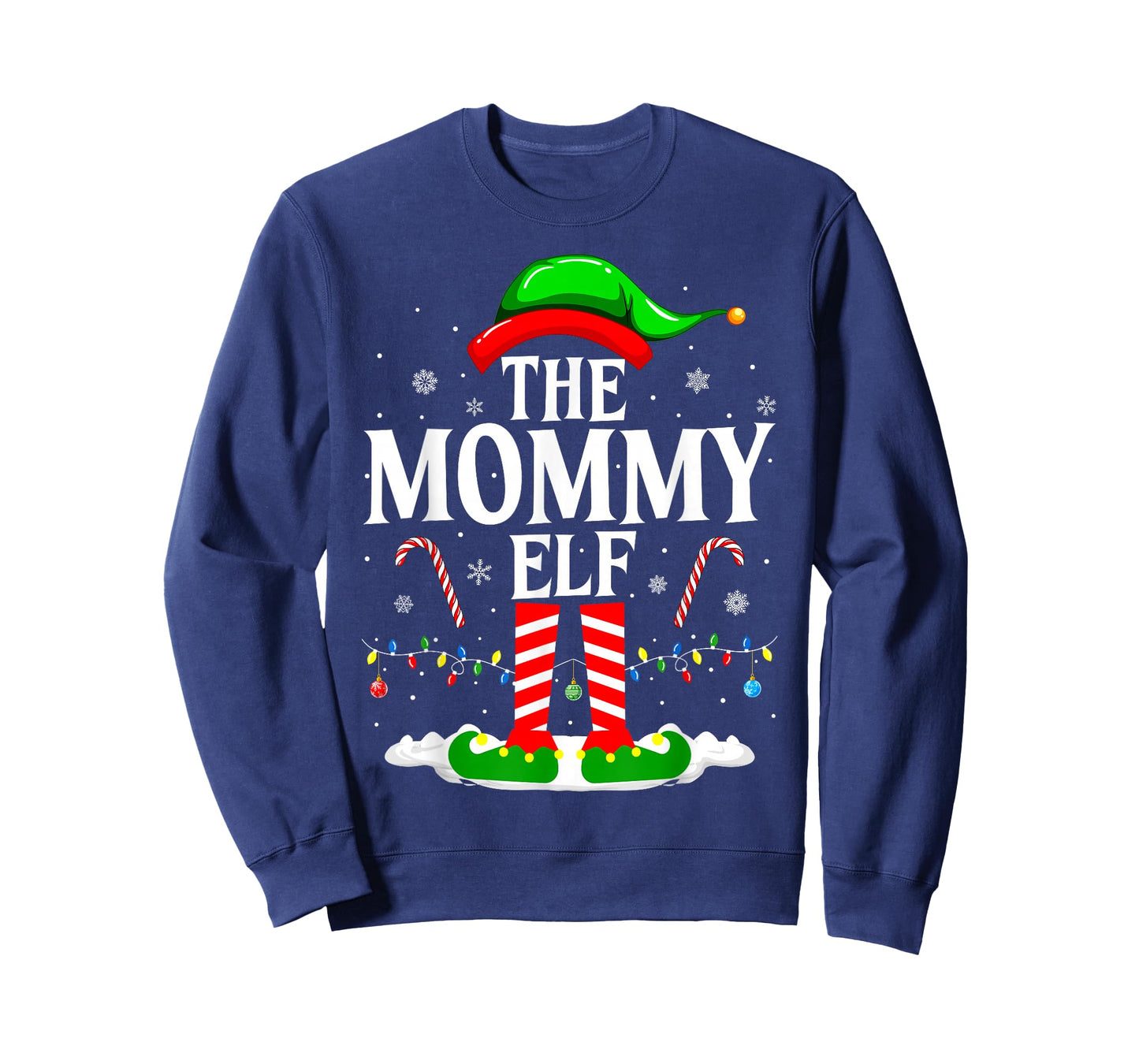 The Mommy Elf Funny Xmas Elf Matching Family Christmas T-Shirt