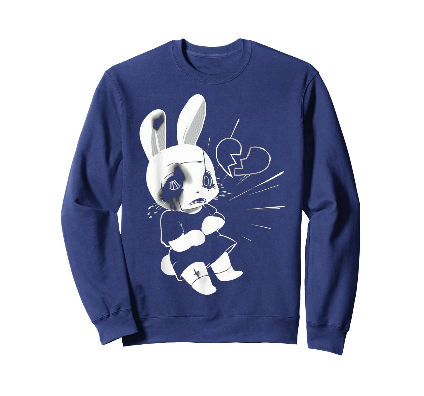 Sad Broken Heart Punk Goth Grunge Anime Bunny Rabbit T-Shirt