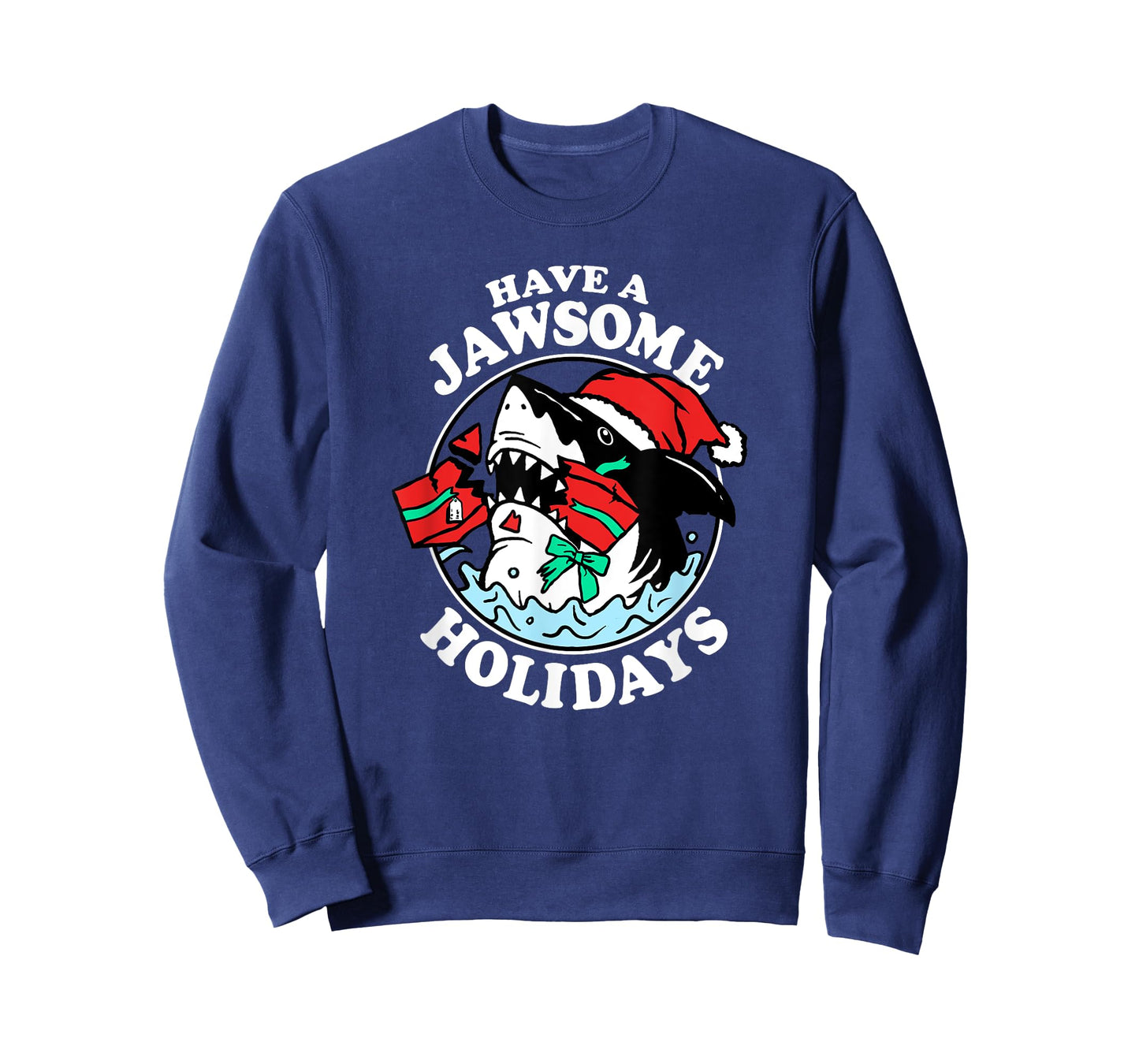Trendy Christmas Have A Jawsome Holidays Christmas Shark T-Shirt