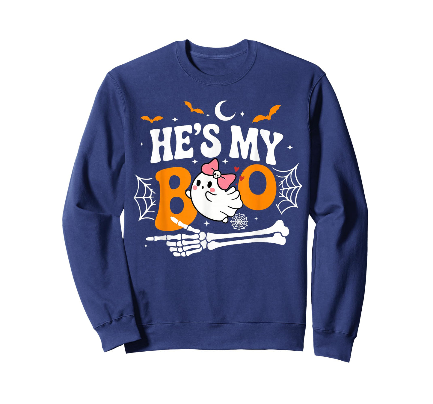 He's My Boo Ghost Matching Halloween Couple Girlfriend T-Shirt