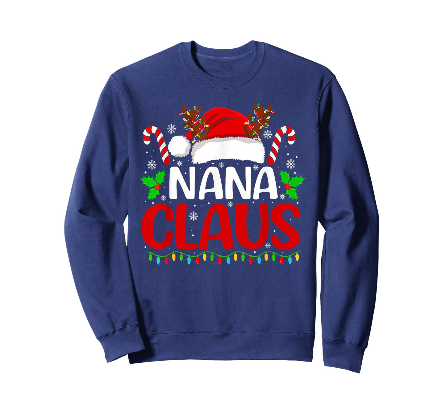 Nana Claus Xmas Santa Matching Family Christmas Pajamas T-Shirt