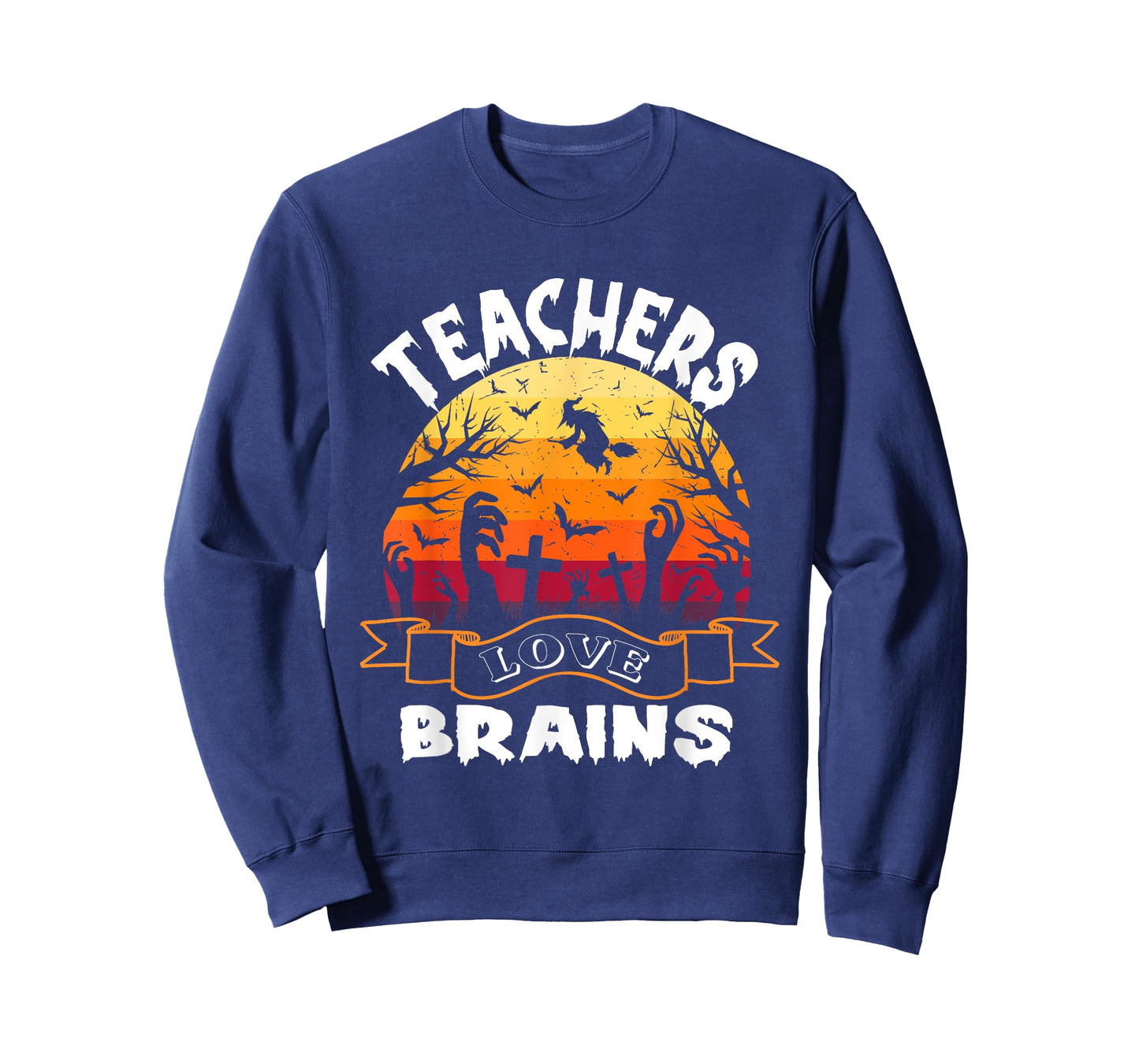 Teachers Love Brains Halloween Teacher Zombies Spooky tee T-Shirt