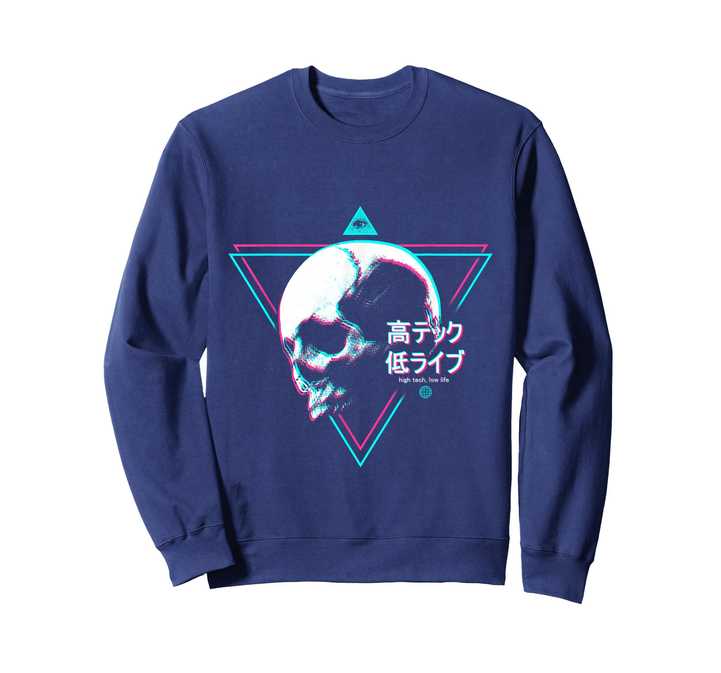 Cyberpunk Skull High Tech Low Life Japanese Streetwear Otaku T-Shirt