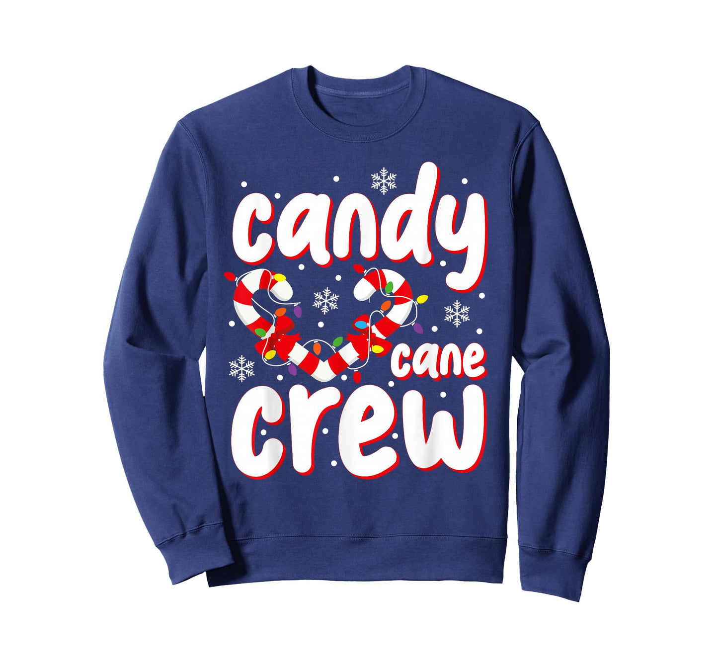 Christmas Candy Cane Crew Santa Xmas Kids Toddler Women Men T-Shirt