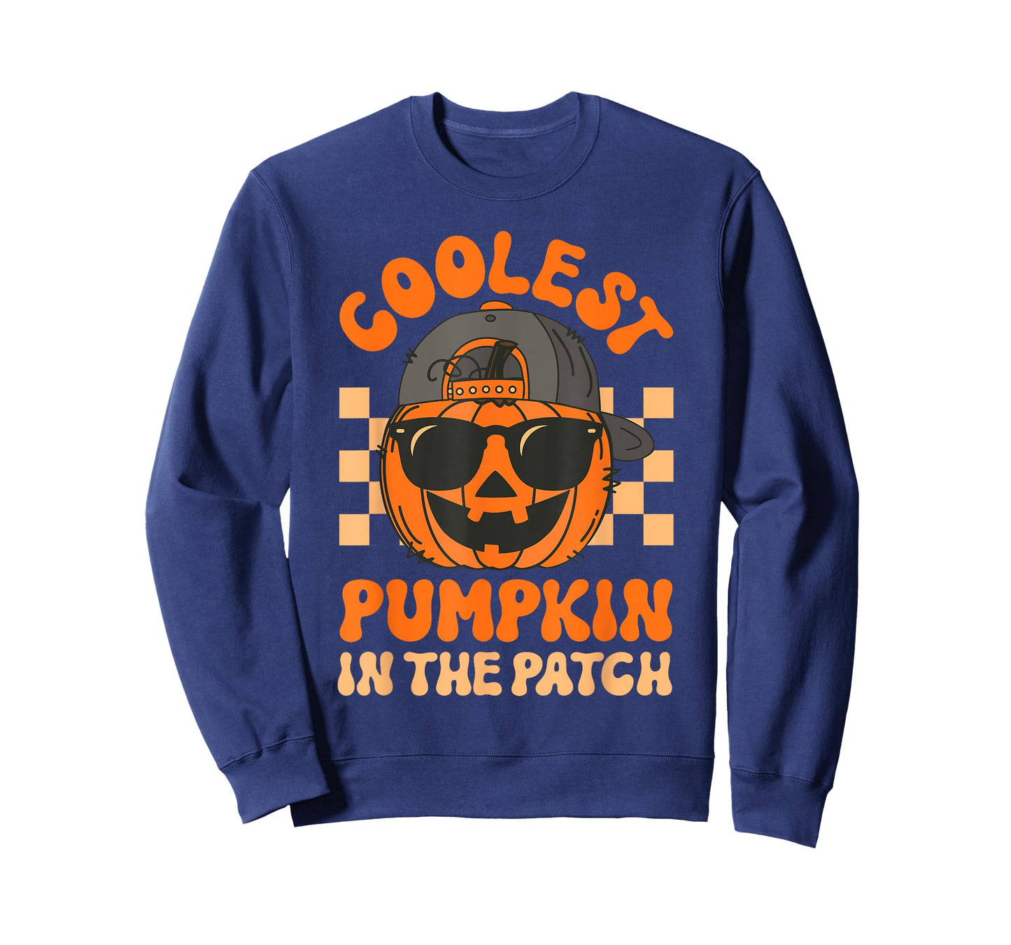 Groovy Coolest Pumpkin In The Patch Halloween For Boys Kids T-Shirt