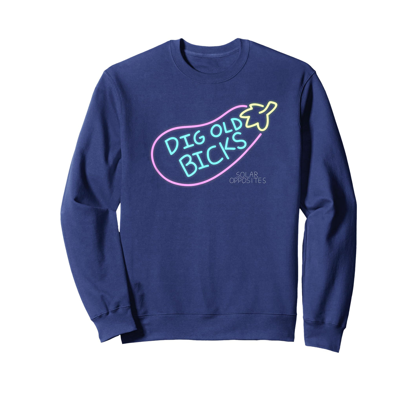 Solar Opposites Dig Old Bicks Neon Sign T-Shirt