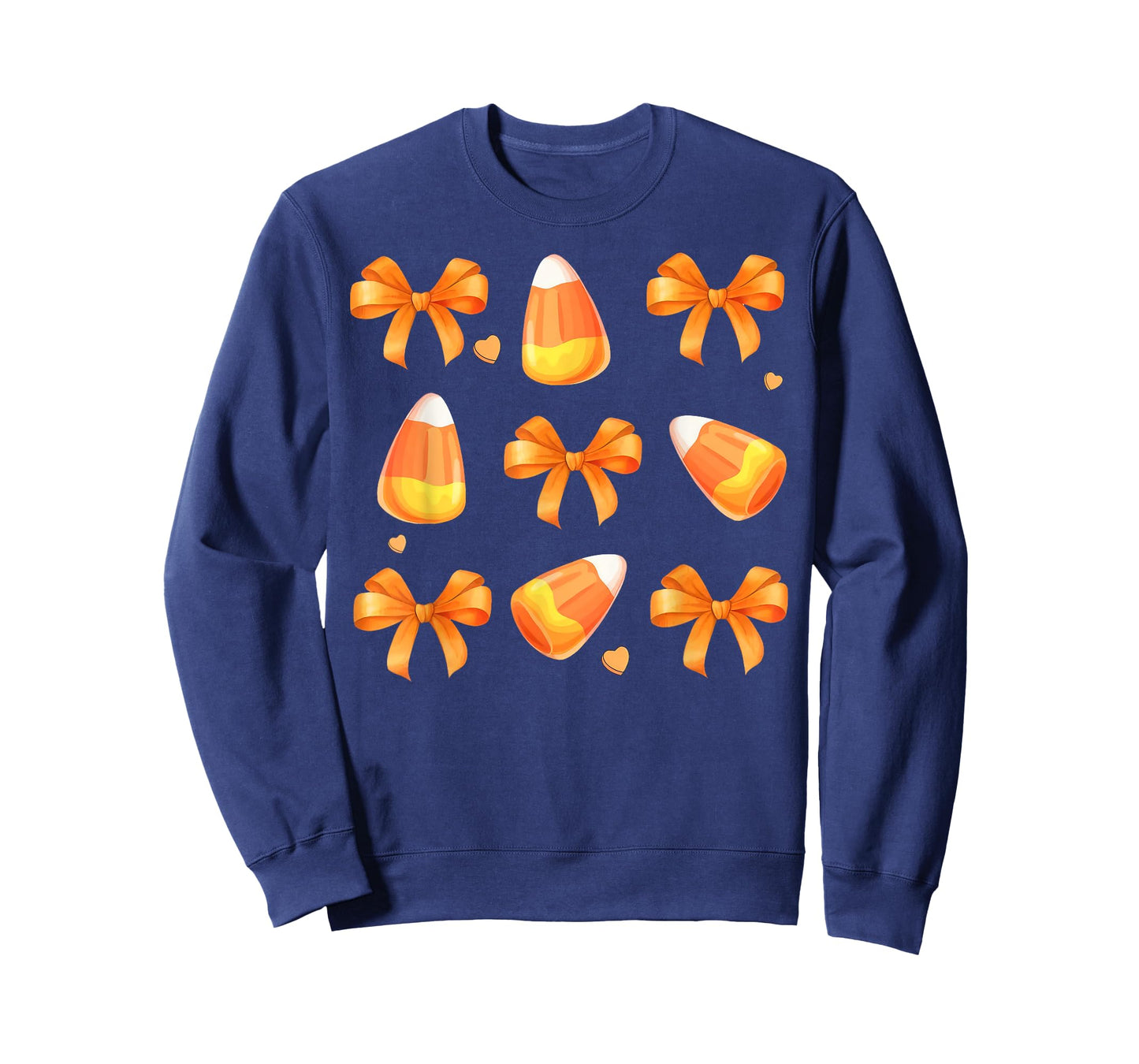 Coquette Bow Candy Corn Retro Halloween Women Kids T-Shirt