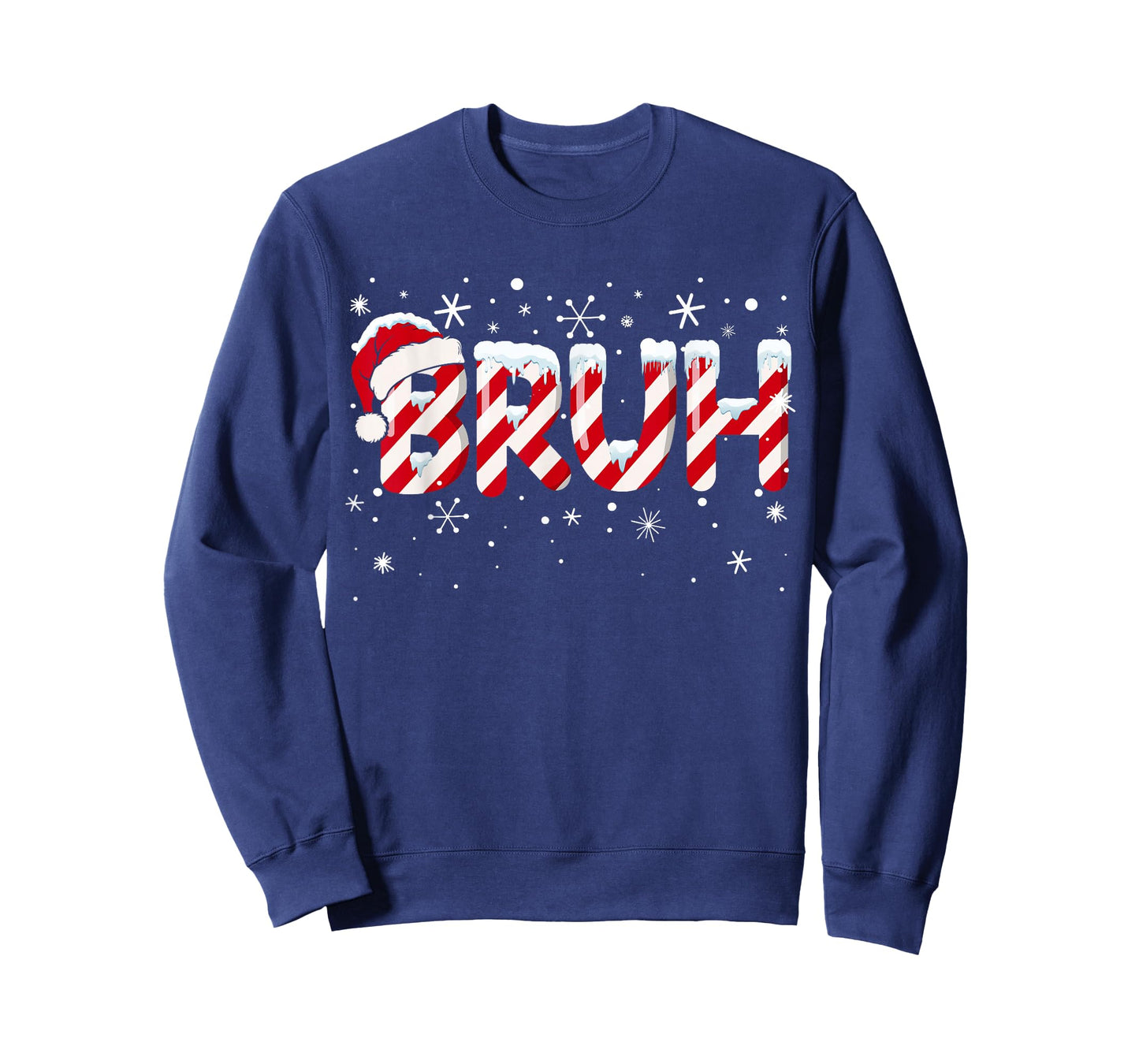 Bruh Christmas Candy Cane for Teen Boys Funny Xmas Bruh T-Shirt