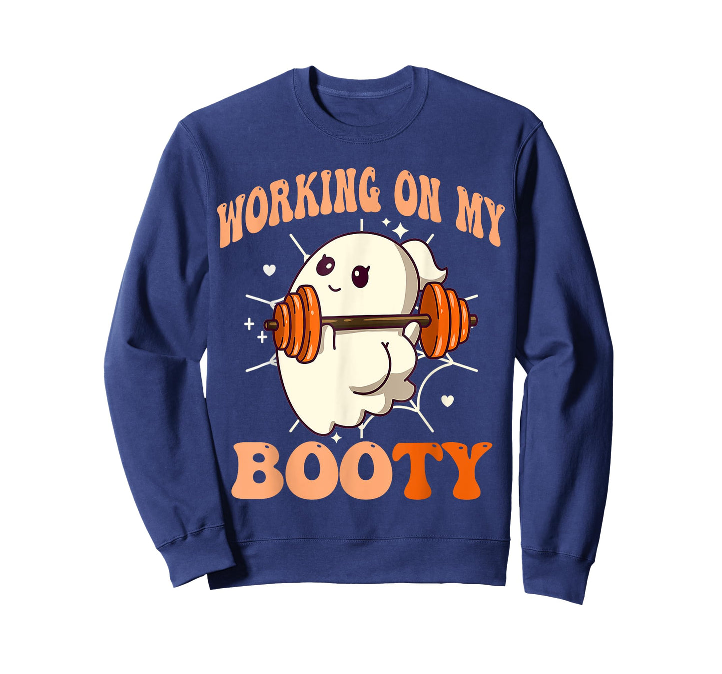 Working On My Booty Boo-Ty Ghost Boo Gym Lover Halloween T-Shirt
