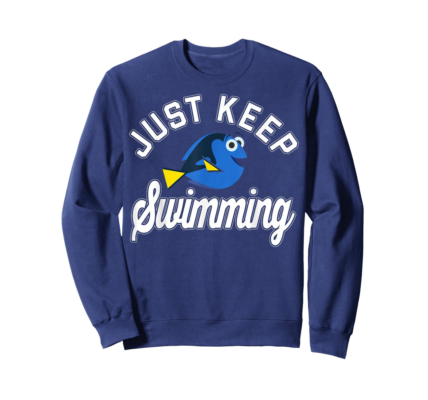 Disney Pixar Finding Dory Just Keep Swimming Collegiate Logo T-Shirt