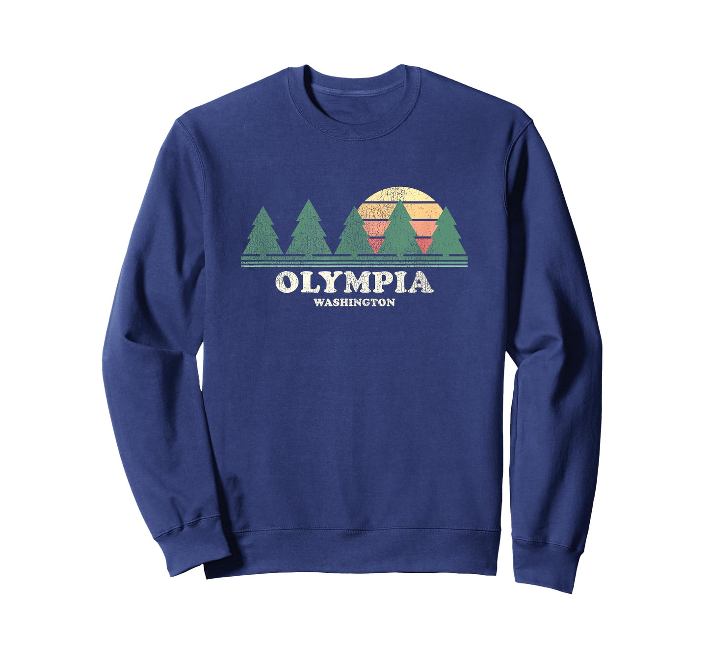 Olympia WA Vintage Throwback Tee Retro 70s Design T-Shirt