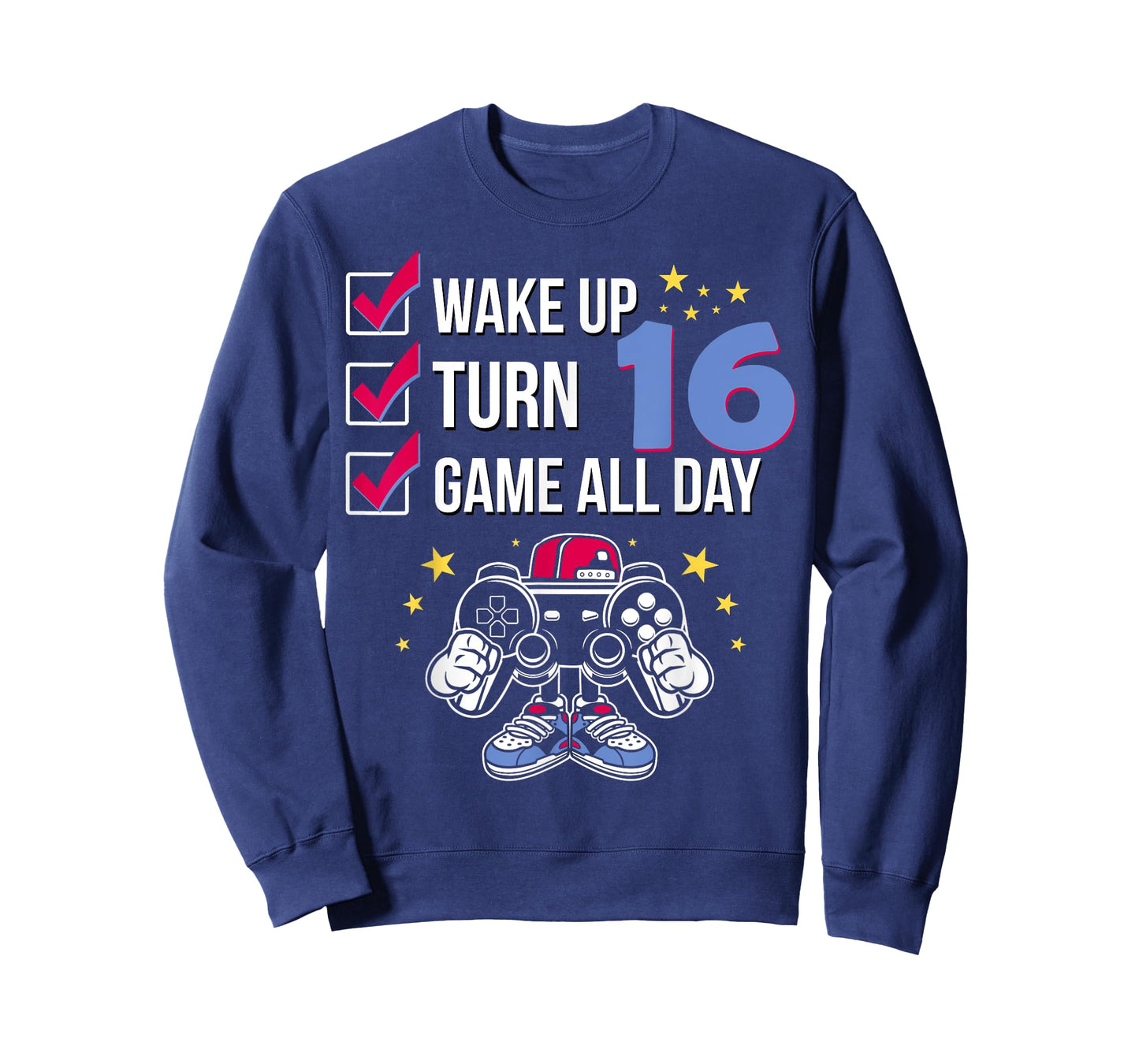 Gamer Birthday Shirt 16 Years Old Level 16 Unlocked Boy Gift T-Shirt