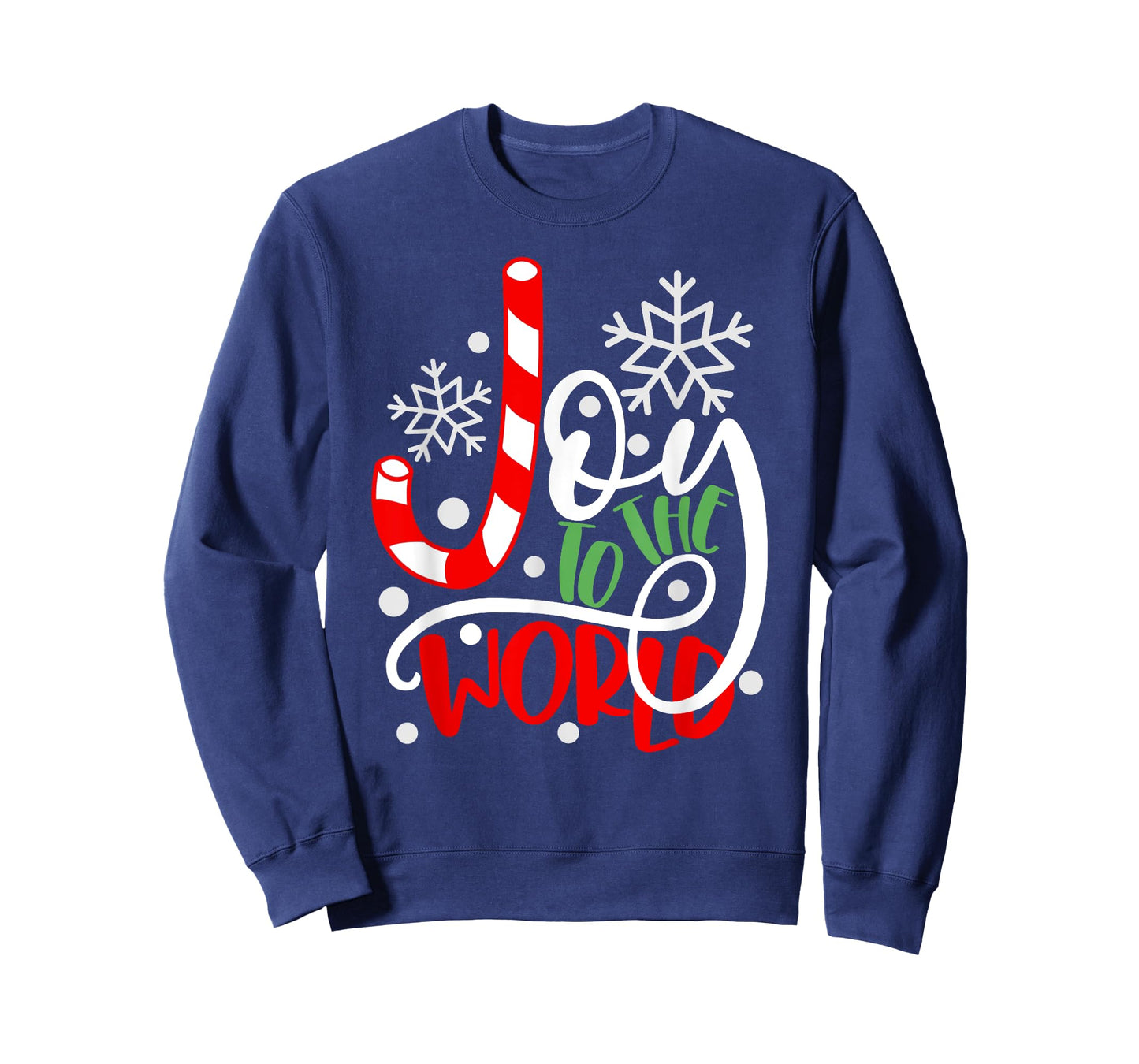 Joy to the World Candy Cane Christmas T-Shirt