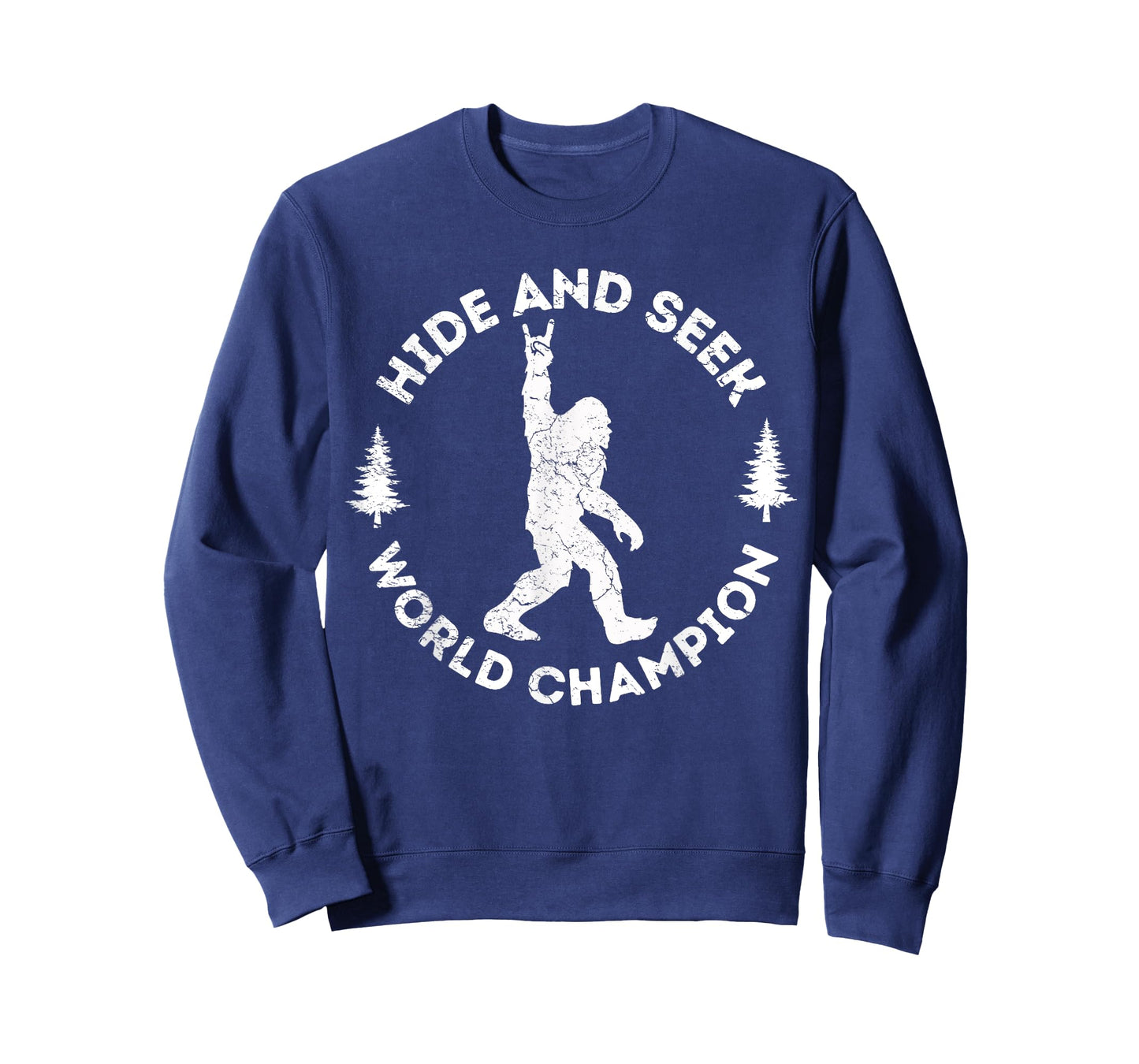 Bigfoot Hide And Seek Champion Funny Sasquatch Retro Vintage T-Shirt