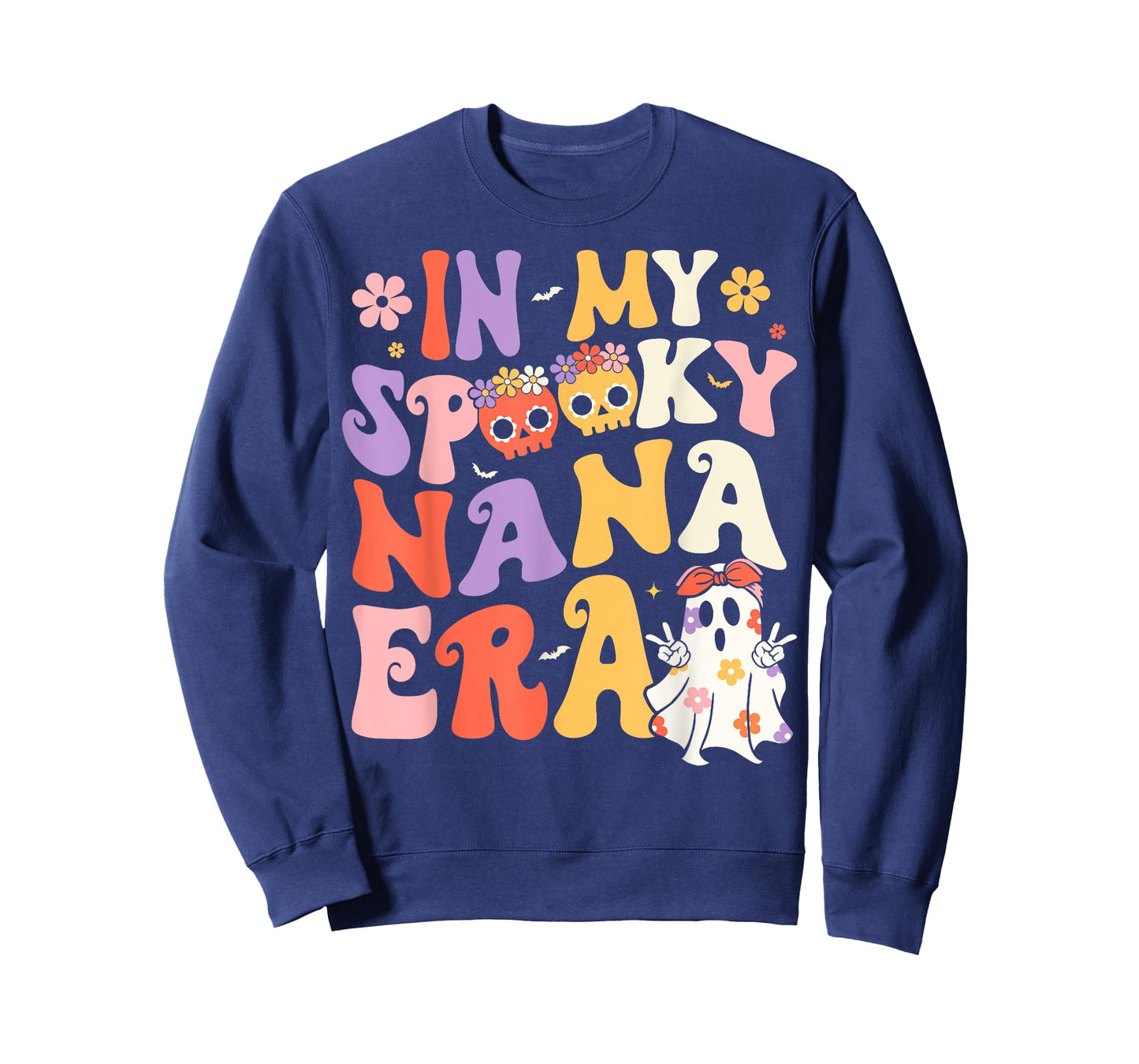 In My Spooky Nana Era Groovy Ghost Halloween Grandma T-Shirt