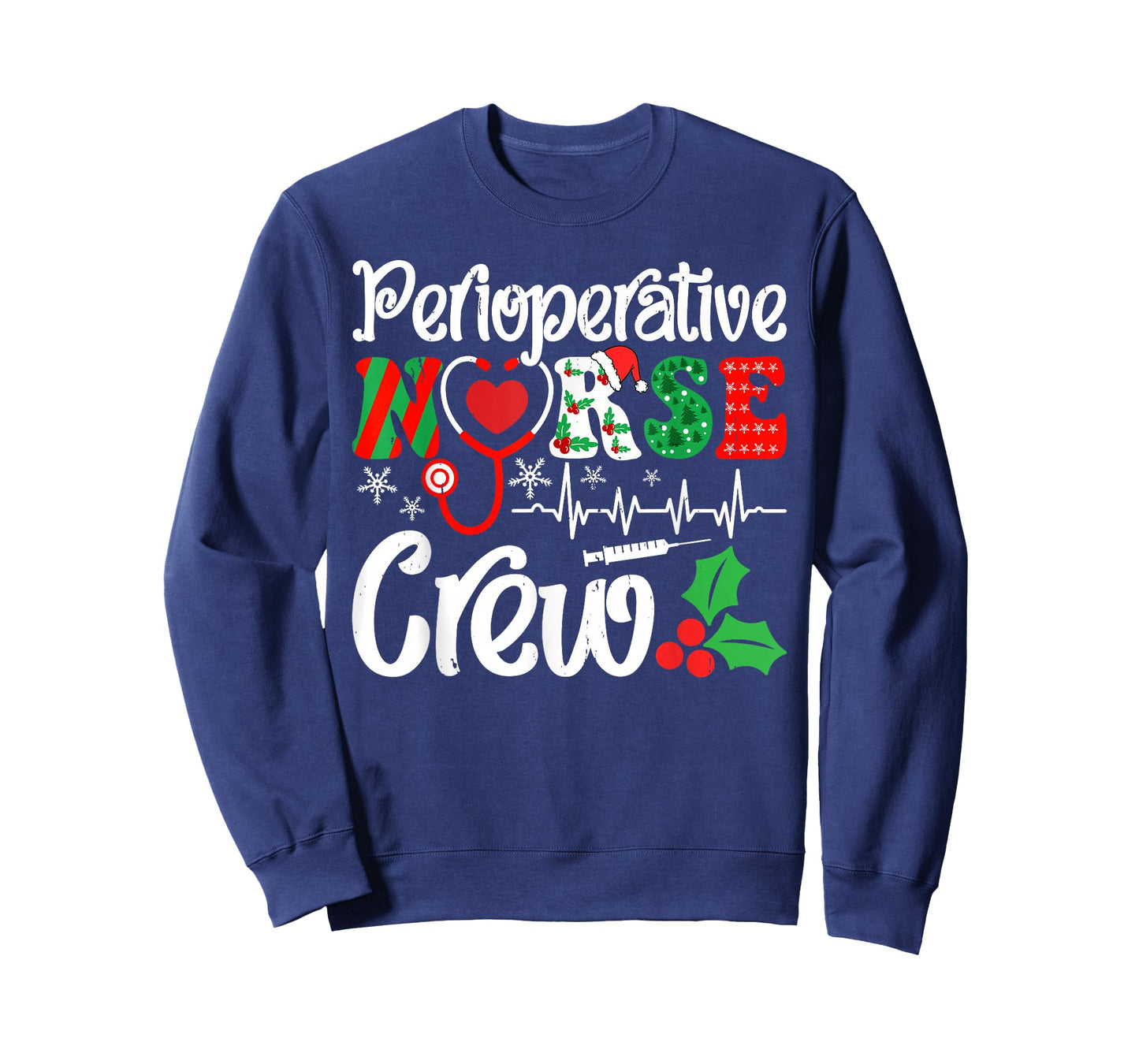 Holiday Perioperative Nurse Crew Christmas Squad Nursing T-Shirt