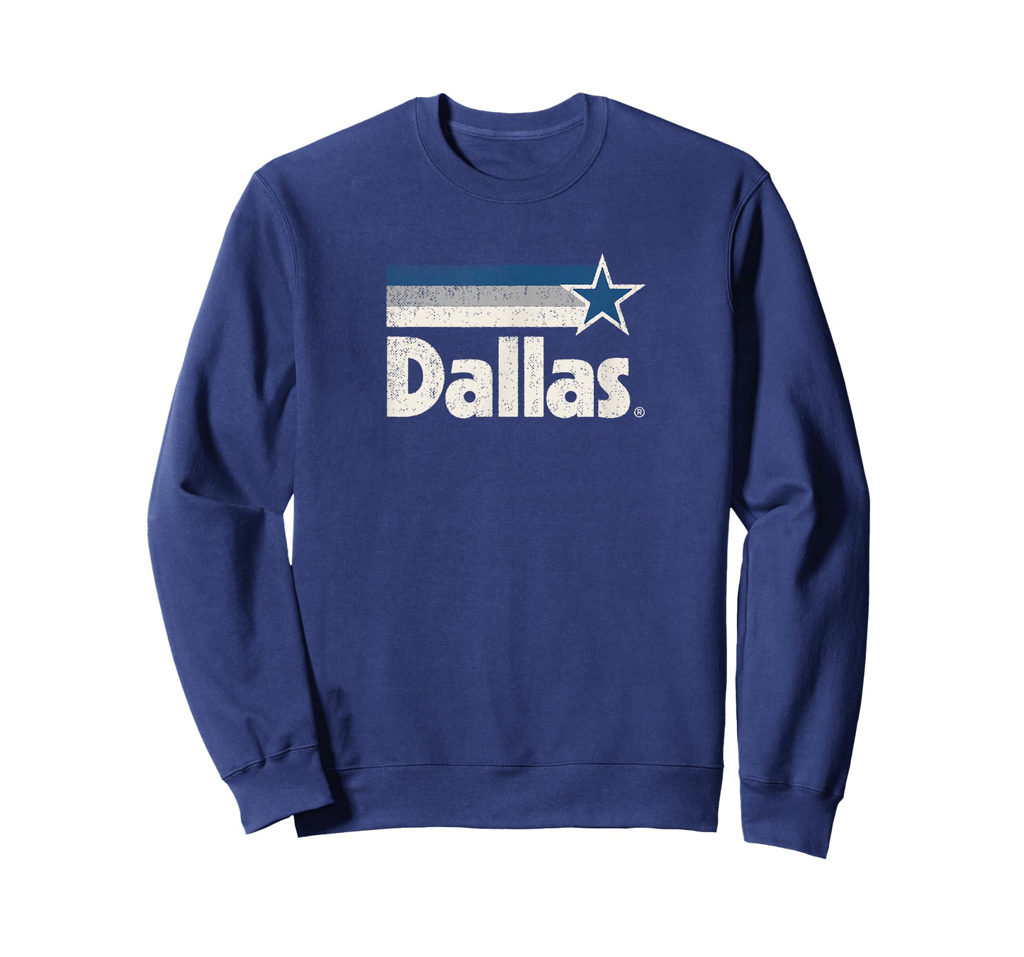 Vintage Dallas Texas City Strong Dallas TX Blue Stripes Star T-Shirt