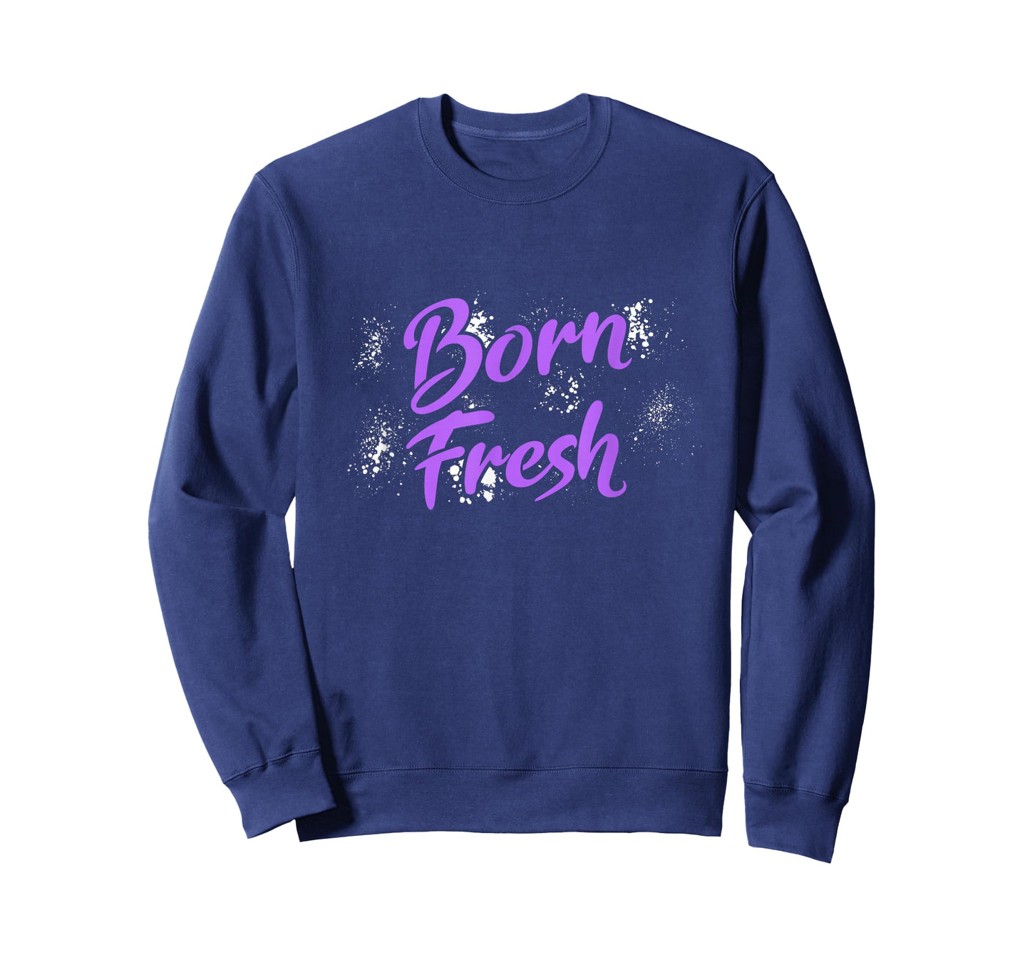 Purple Born Fresh Purple Color Graphic T-Shirt, Small, Black