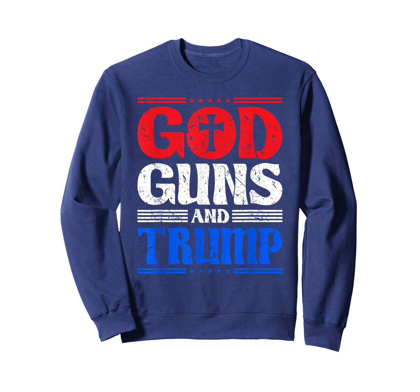 God Guns And Trump American Flag Patriot Women Men T-Shirt
