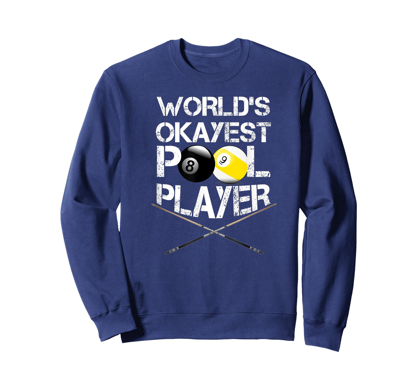 Mens World's Okayest Pool Player Funny Billiards T-Shirt
