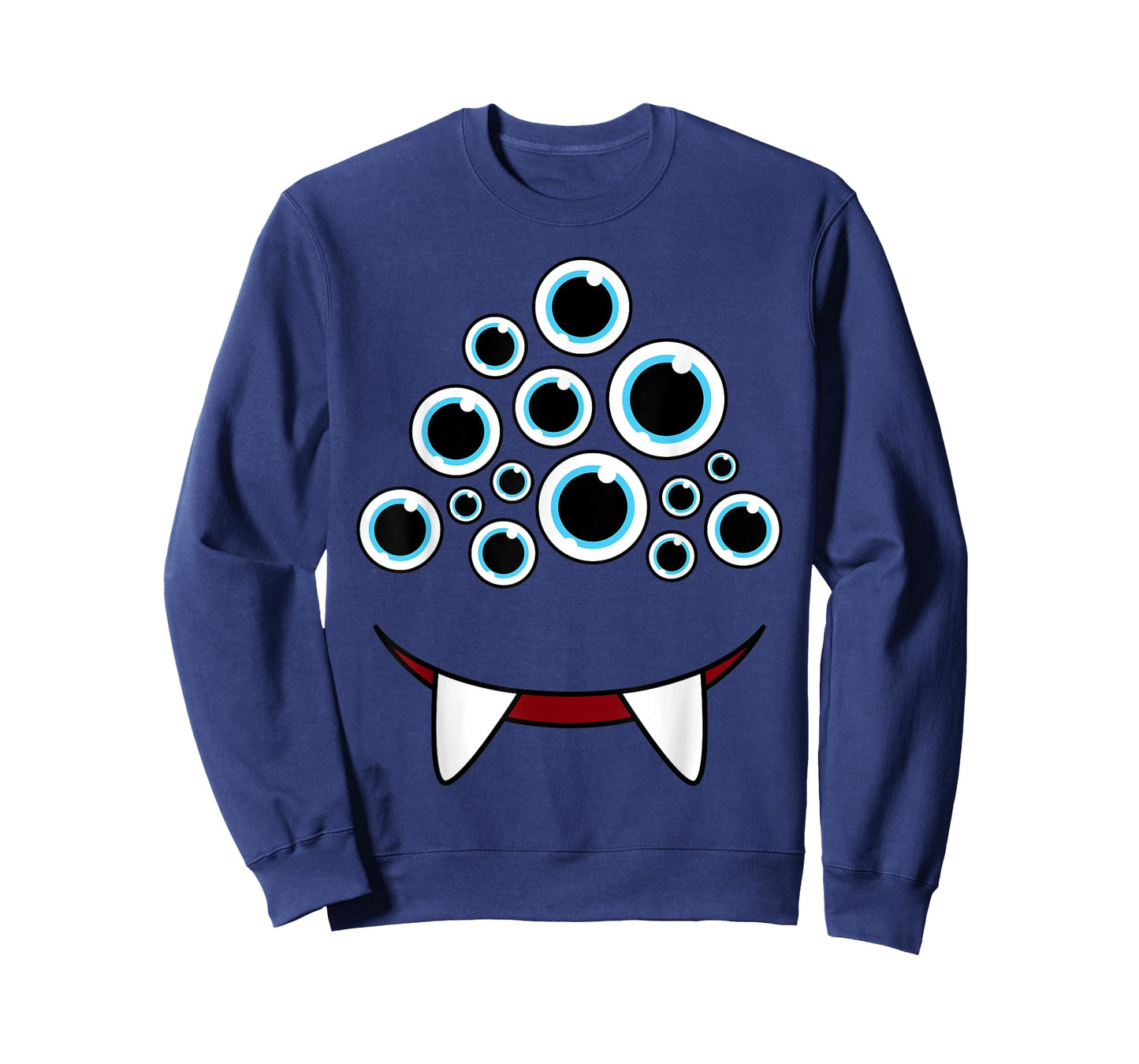 Funny Scary Monster Face Eyeballs Easy Halloween Costume T-Shirt