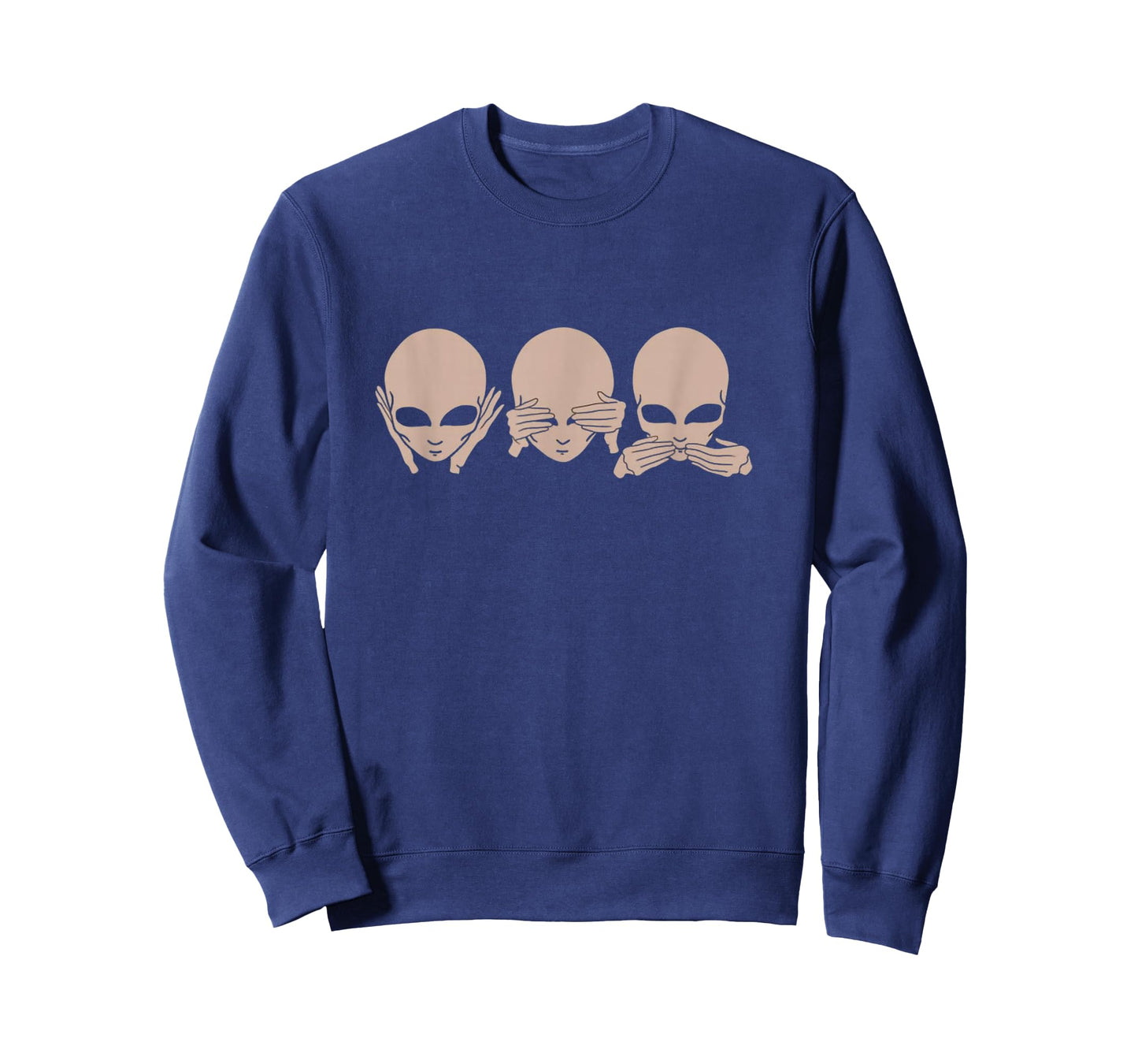 Alien See No Evil Hear No Evil Speak No Evil Design T-Shirt