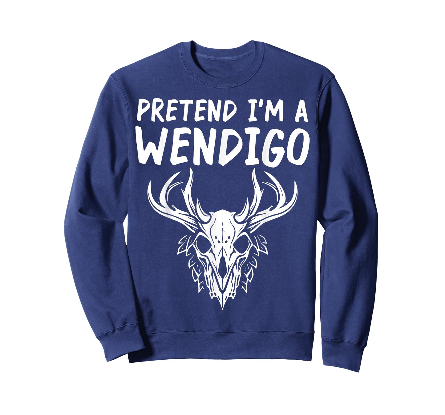 Pretend I'm A Wendigo Funny Lazy Halloween Cryptid Costume T-Shirt