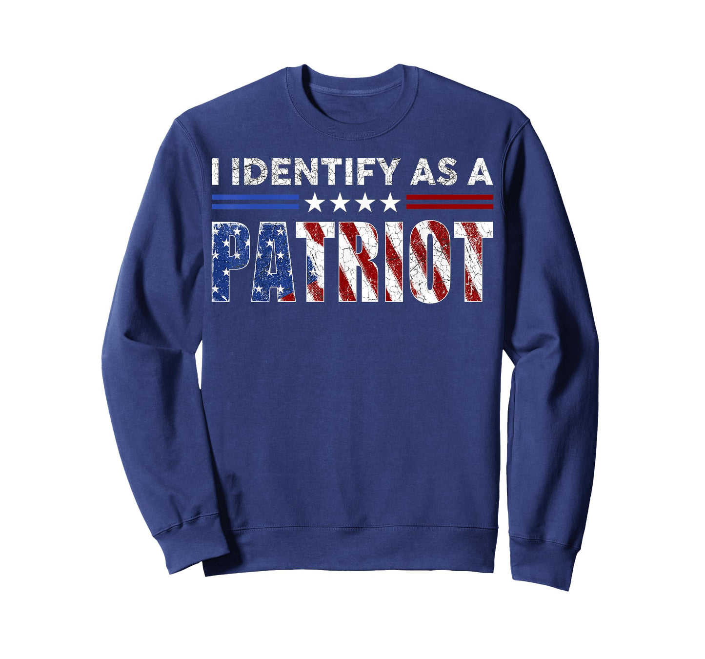 I Identify As A Patriot American Flag Veterans Patriotism T-Shirt