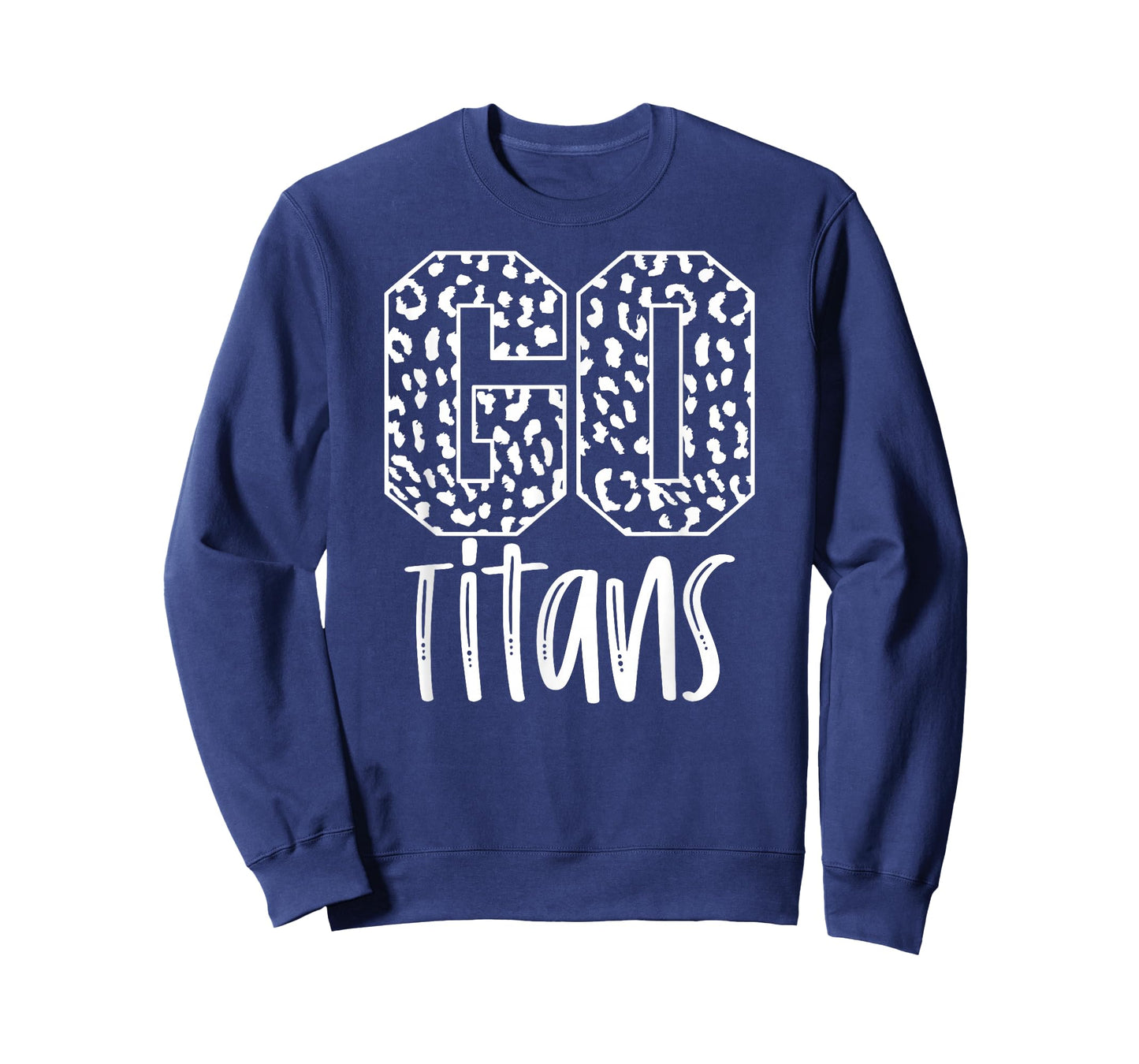 Titans Team Mascot School Spirit Game Night Leopard Print T-Shirt