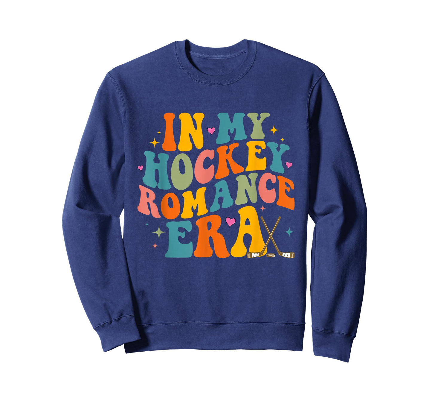 In My Hockey Romance Era Retro Groovy Game Day Funny Sports T-Shirt
