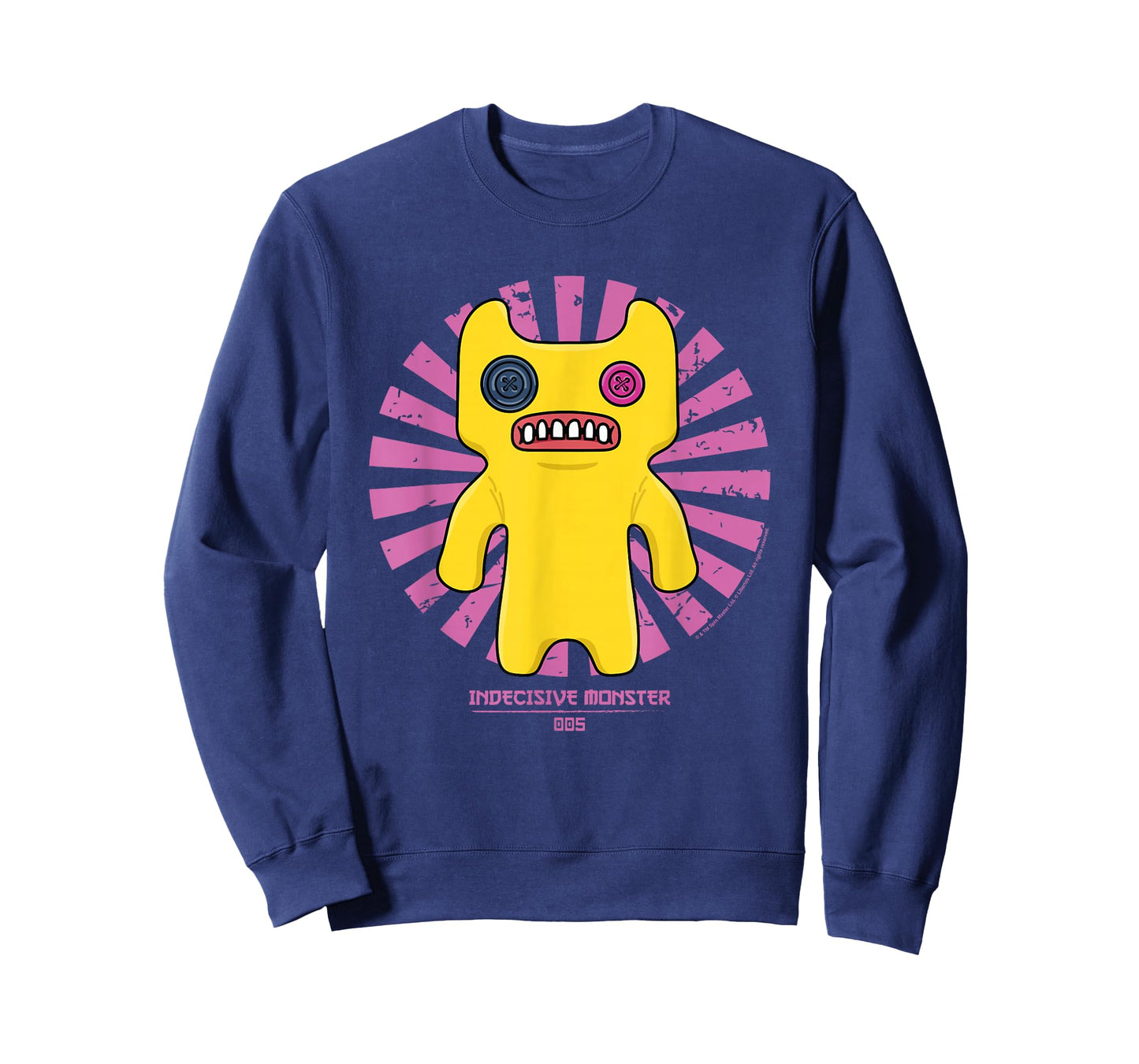 Fuggler Indecisive Monster Yellow Retro Japanese Text T-Shirt