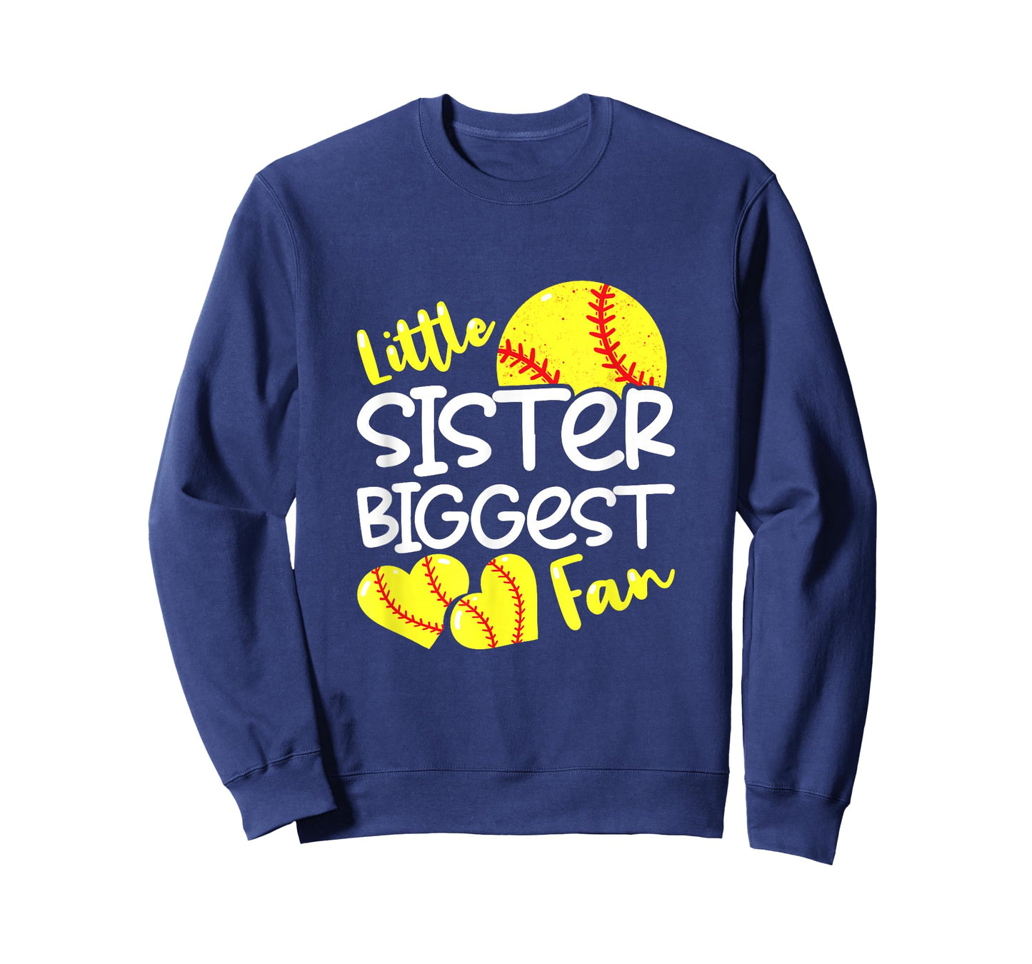 Softball Little Sister Biggest Fan Teen Girls T-Shirt