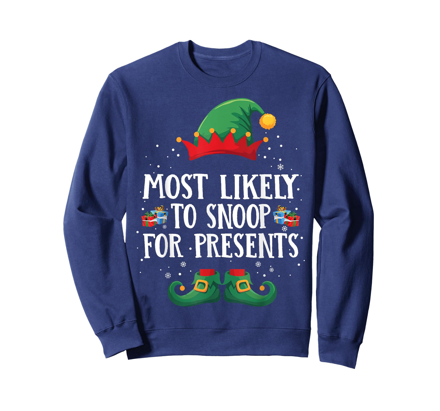 Most Likely To Snoop For Presents Matching Christmas Elf T-Shirt
