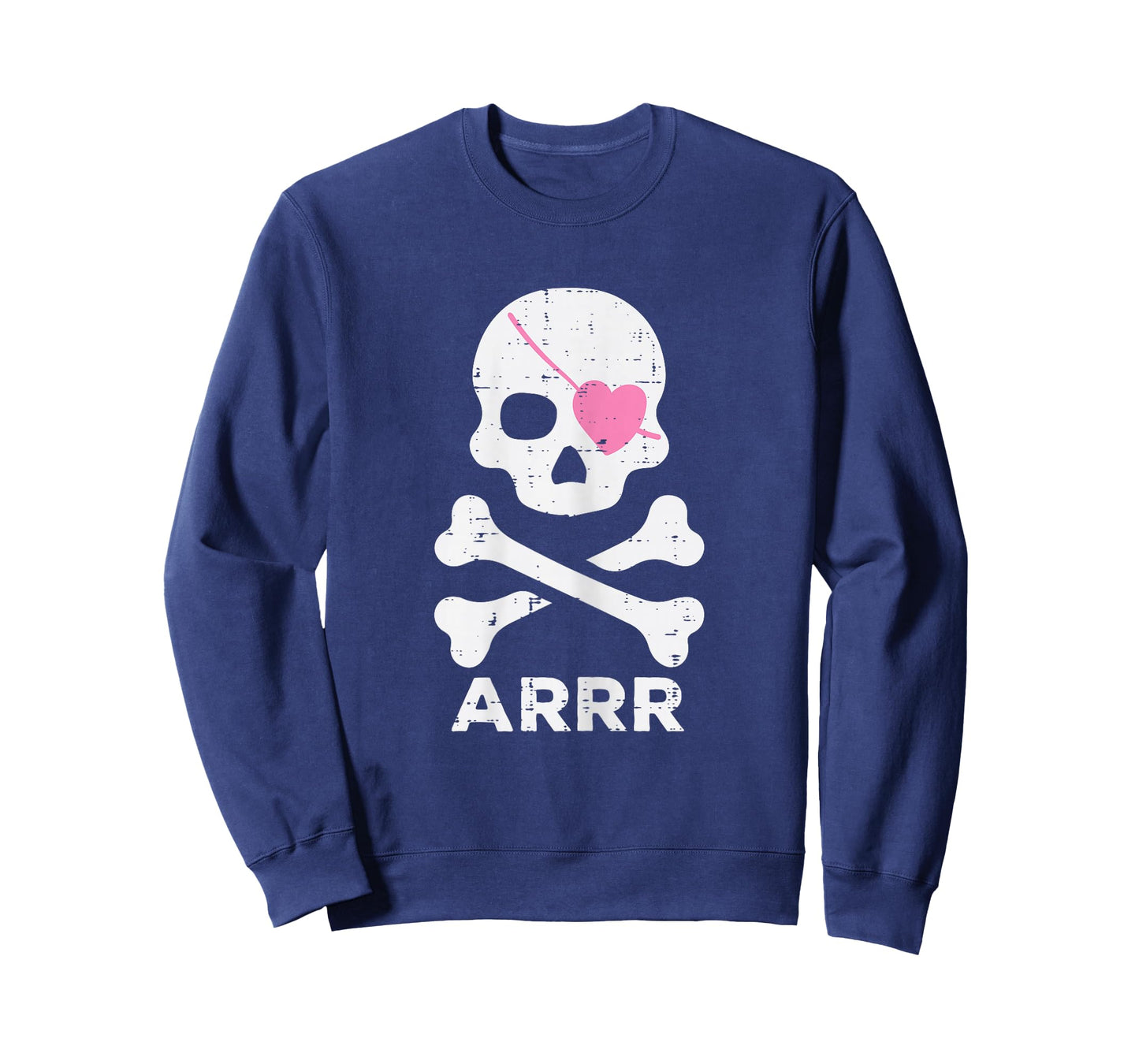 Arrr Pirate Heart Eyepatch Halloween Women Toddler Girl Kids T-Shirt