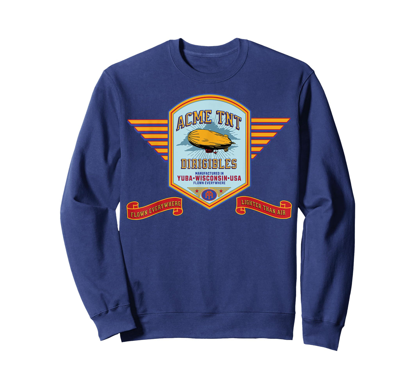 Vintage ACME TNT Steampunk Art Dirigible Airship Fun print T-Shirt