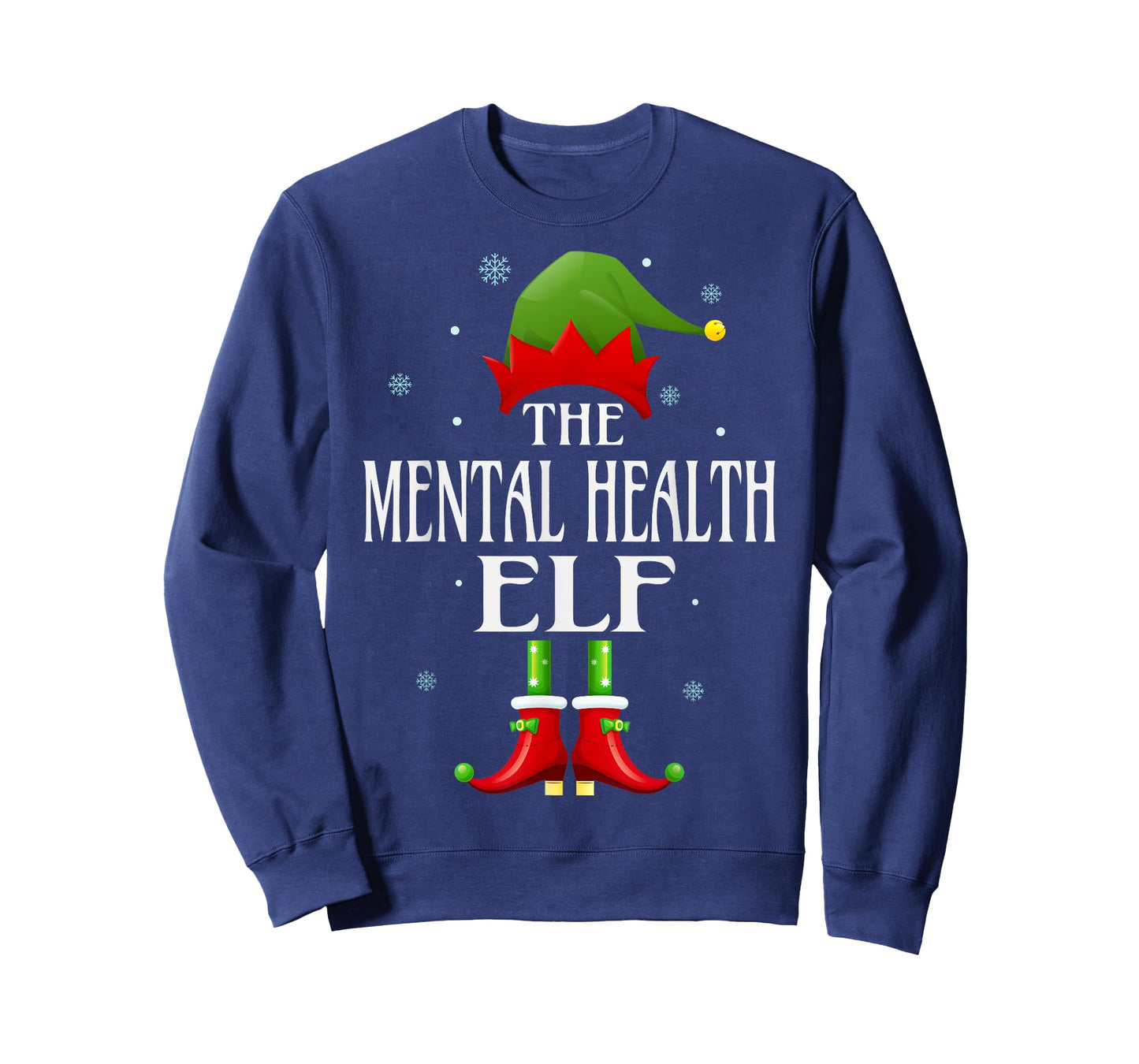 Mental Health Elf Xmas Funny Family Matching Christmas T-Shirt