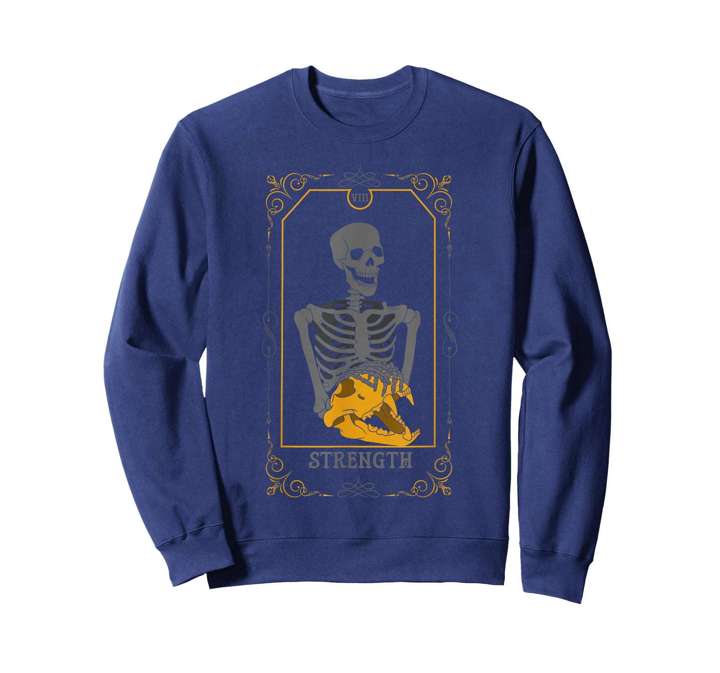 Strength Arcana Tarot Card Goth Skeleton Witchcraft T-Shirt