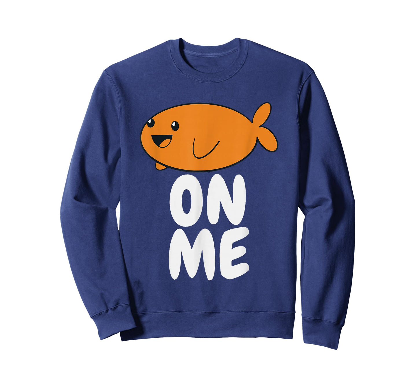 Gift For Kids Fish On Me Tee Unisex-Kids Black Cartoon Fish T-Shirt Small