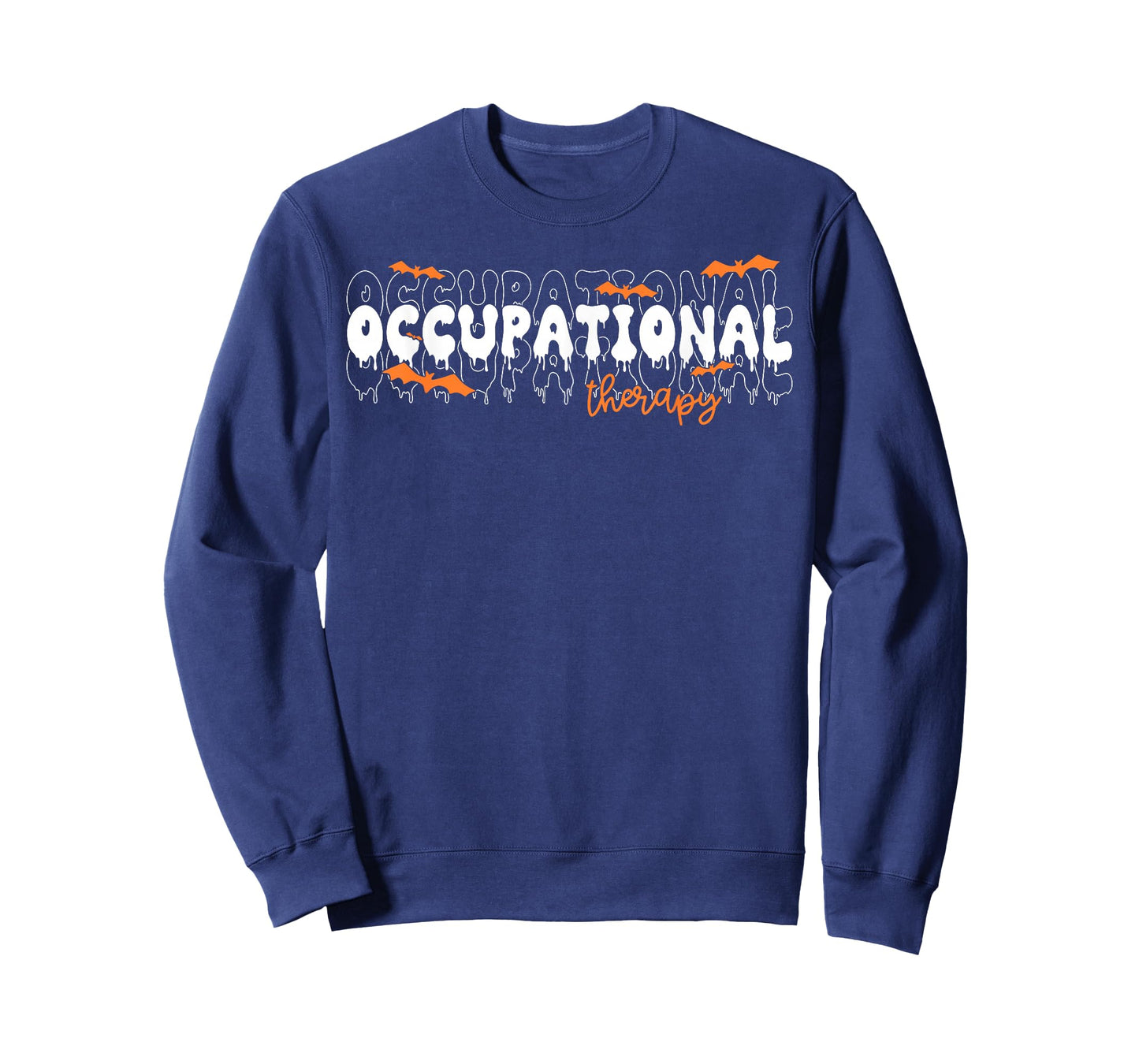 Retro Spooky Occupational Therapy Bat Halloween OT Therapist T-Shirt